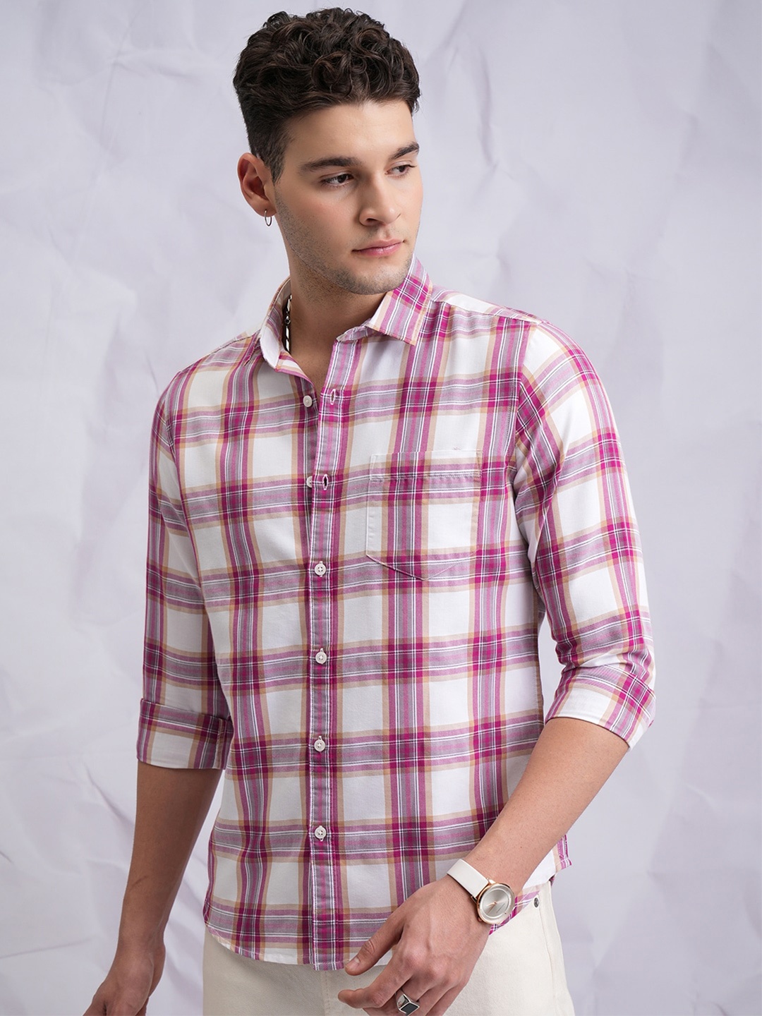 

HIGHLANDER All Over Printed Shirt, White