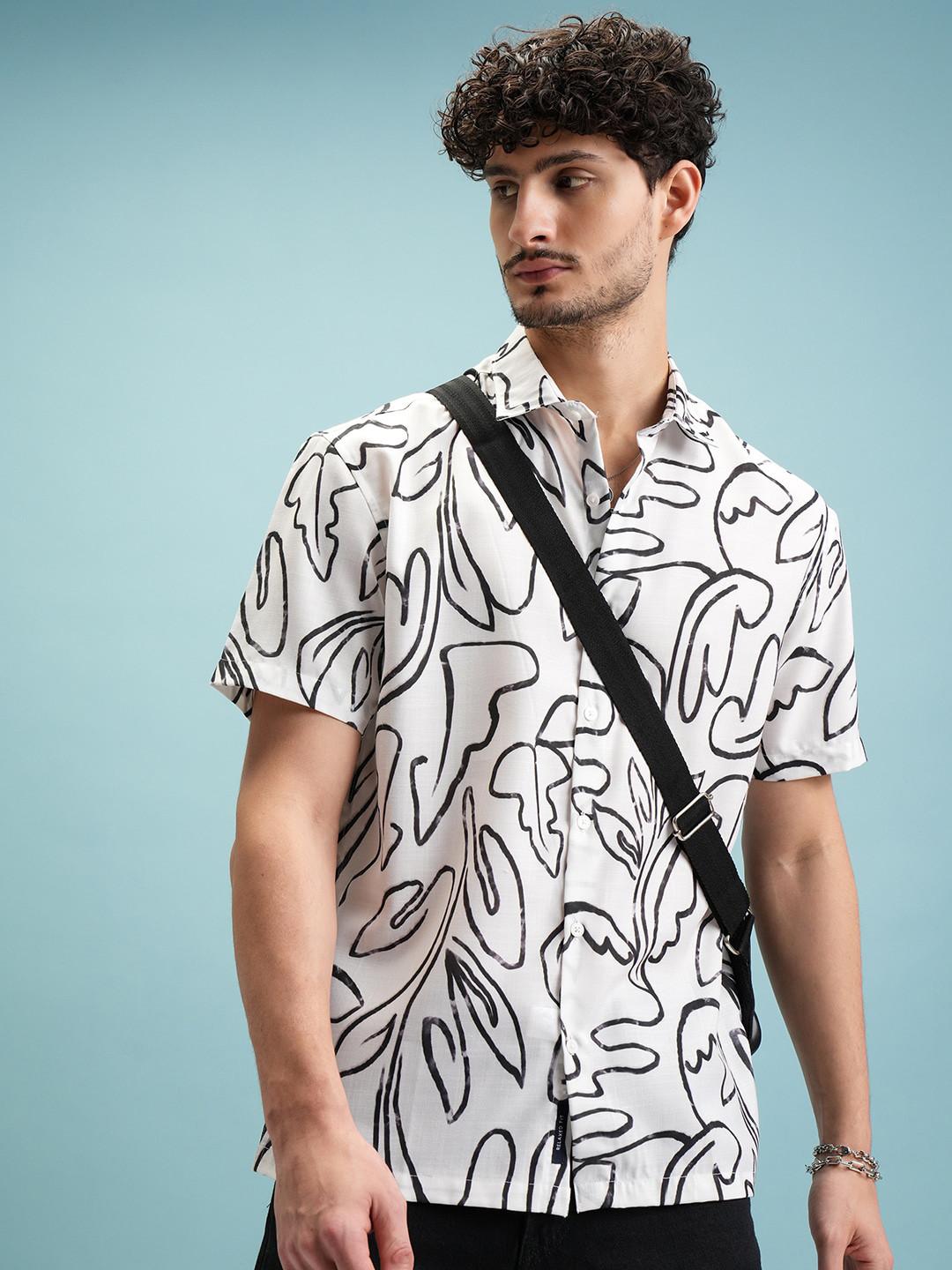 

HIGHLANDER Printed Relaxed Fit Shirt, White