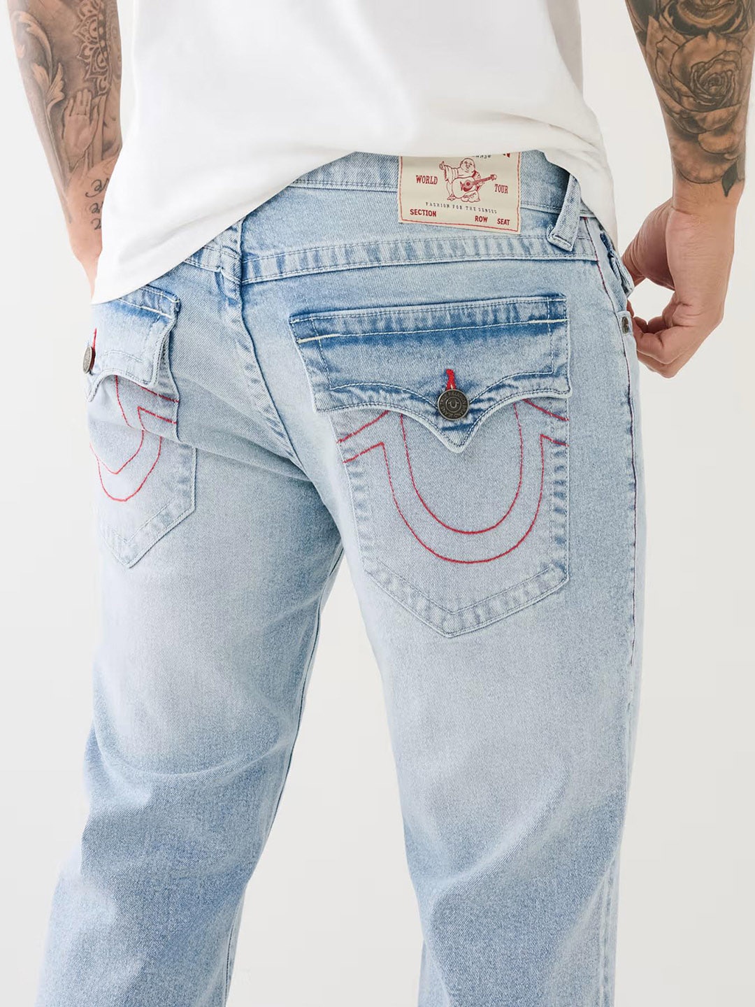 

True Religion Men SN Billy Bootcut Mid-Rise Solid Jeans, Blue