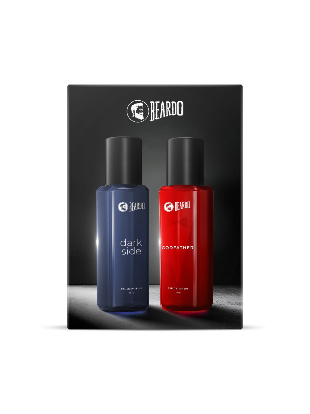 

BEARDO Men Set of 2 Eau De Parfum - Darkside & Godfather - 20 ml Each, Blue