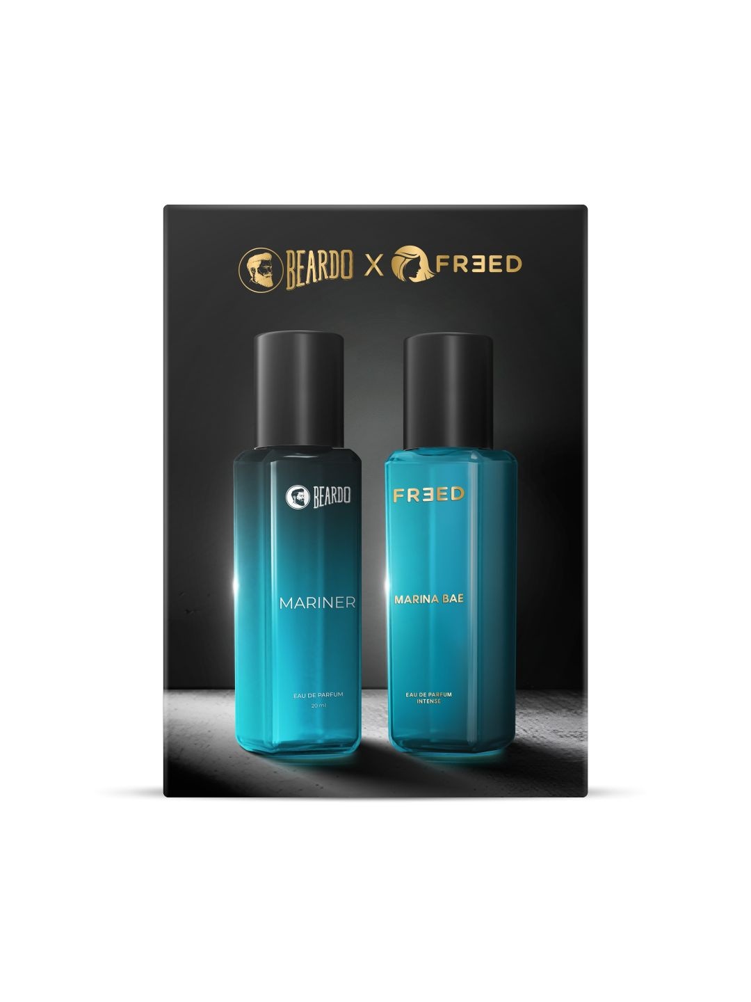 

BEARDO Men Set of 2 Eau De Parfum - Mariner & Freed Marina Bae - 20 ml Each, Blue