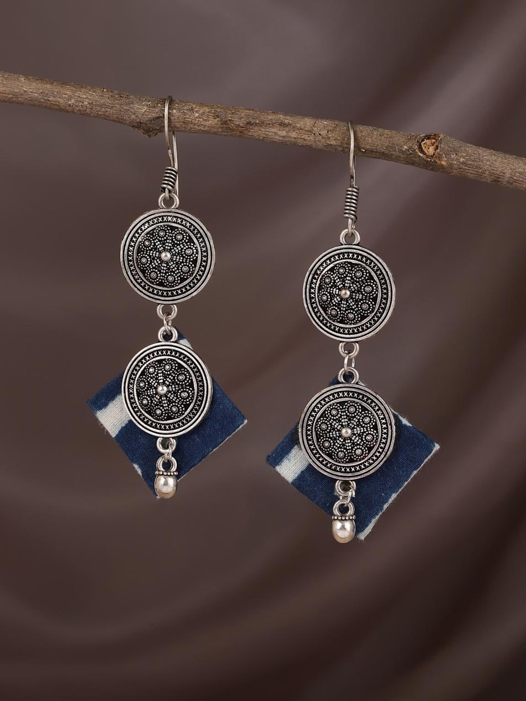 

Fabindia Contemporary Drop Earrings, Silver