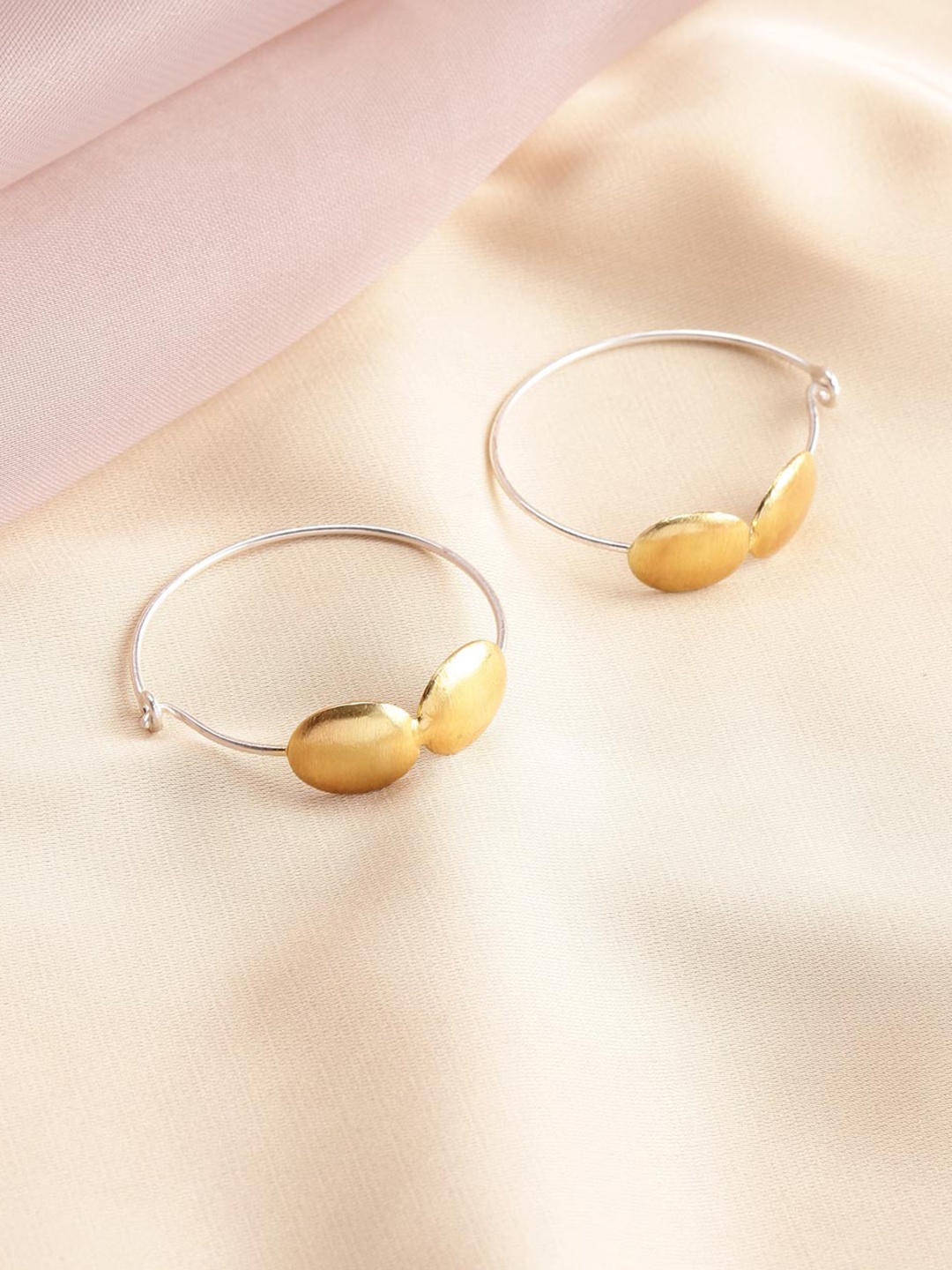 

Fabindia Silver Contemporary Hoops Earrings