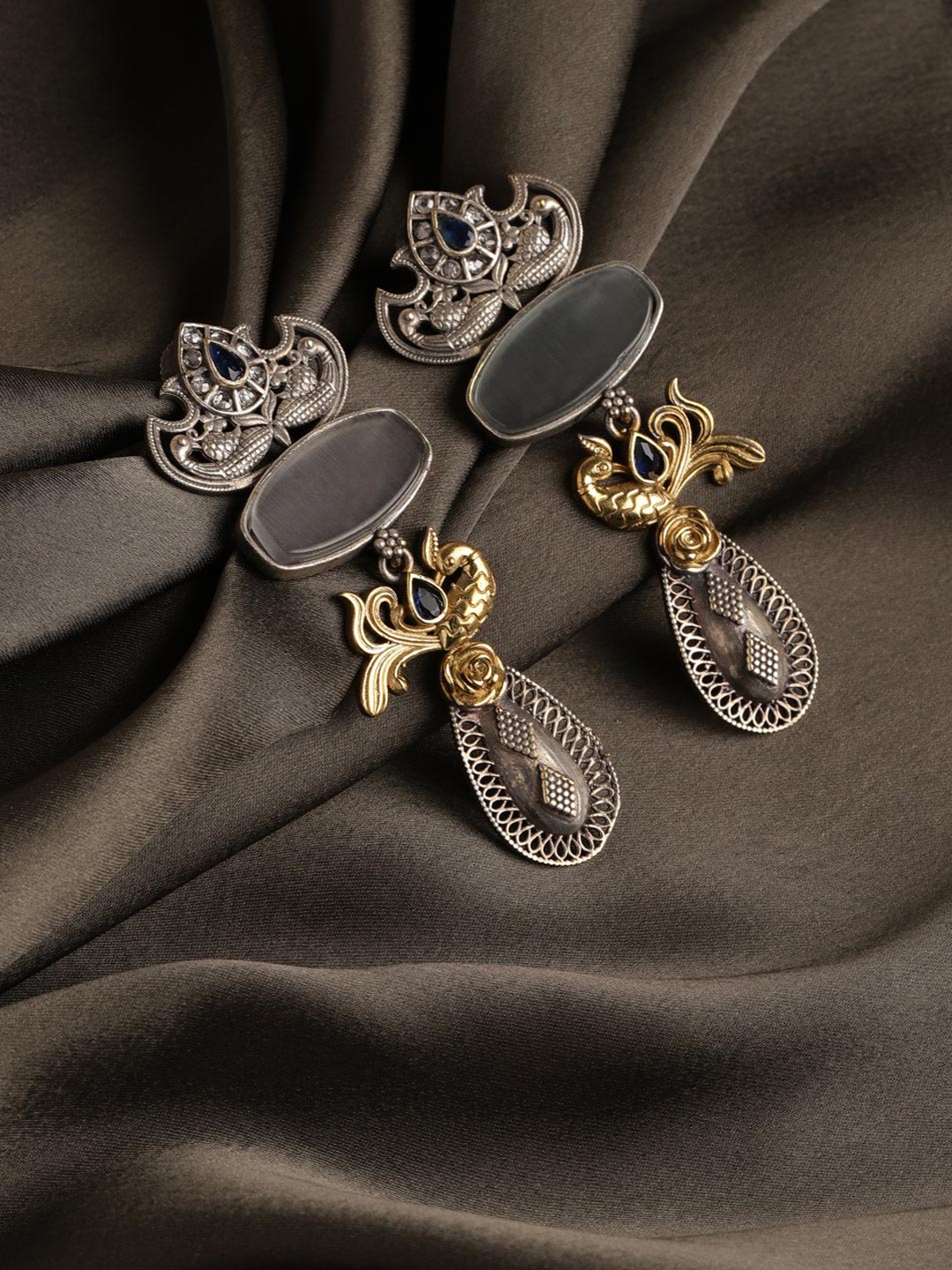

Fabindia Teardrop Shaped Drop Earrings, Silver