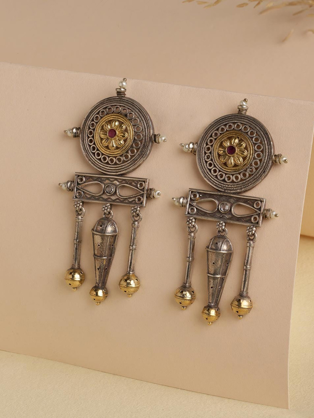 

Fabindia Contemporary Drop Earrings, Silver