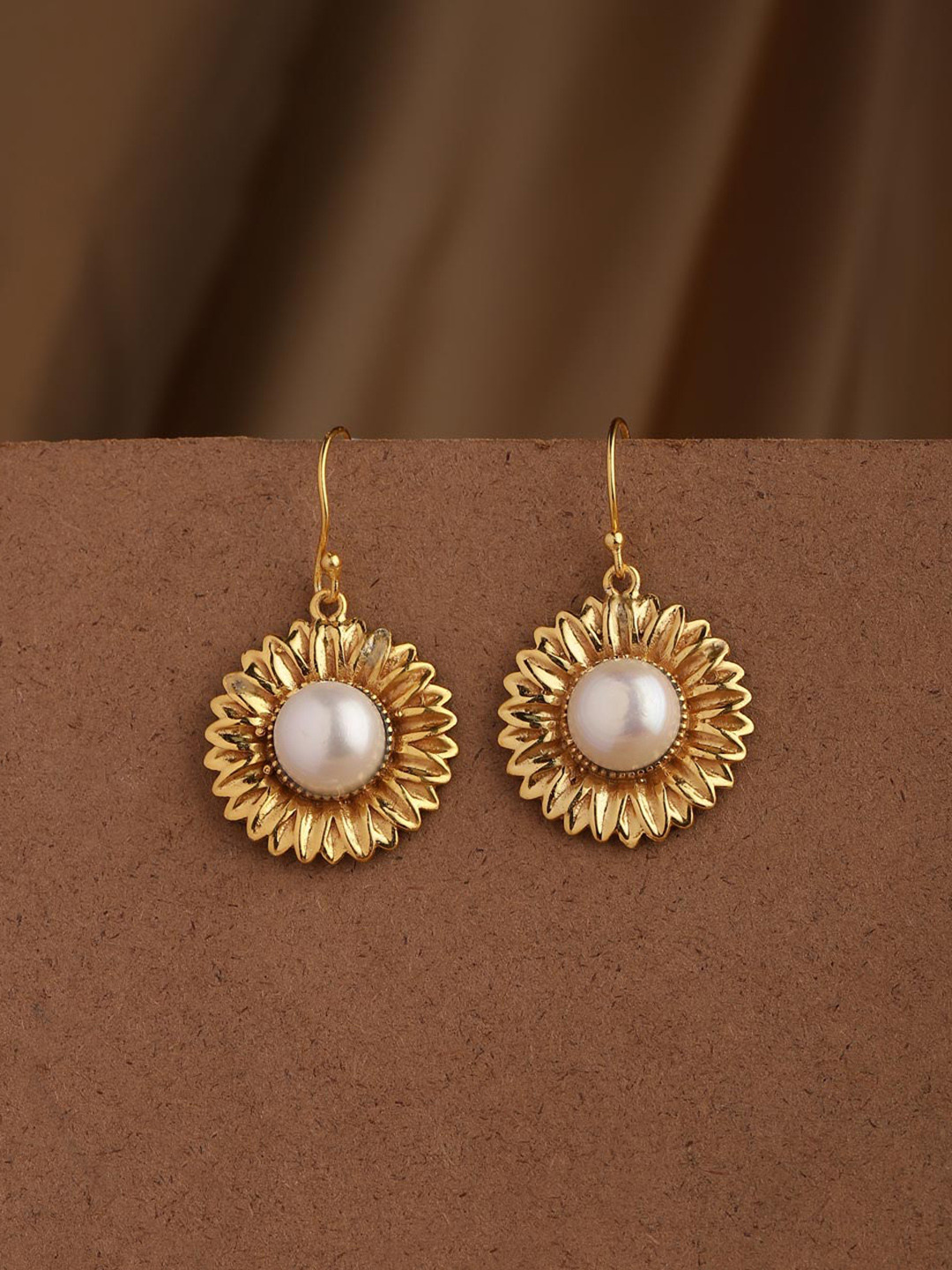 

Fabindia Silver Contemporary Drop Earrings, Gold