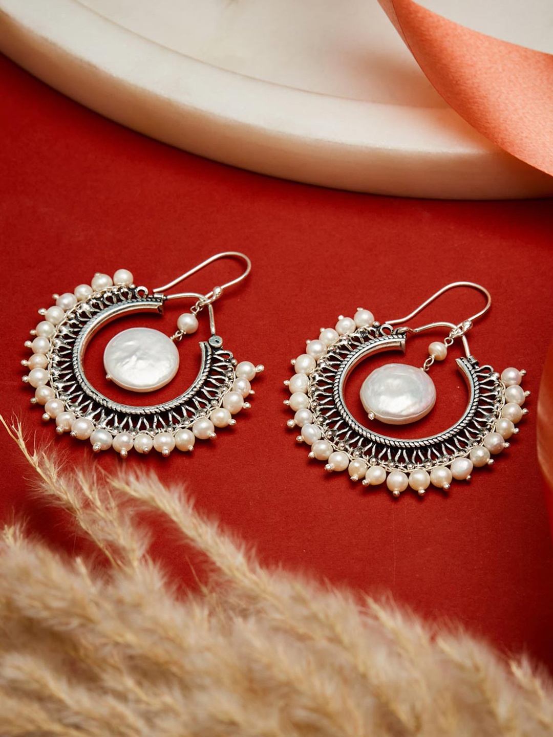 

Fabindia Silver Contemporary Drop Earrings