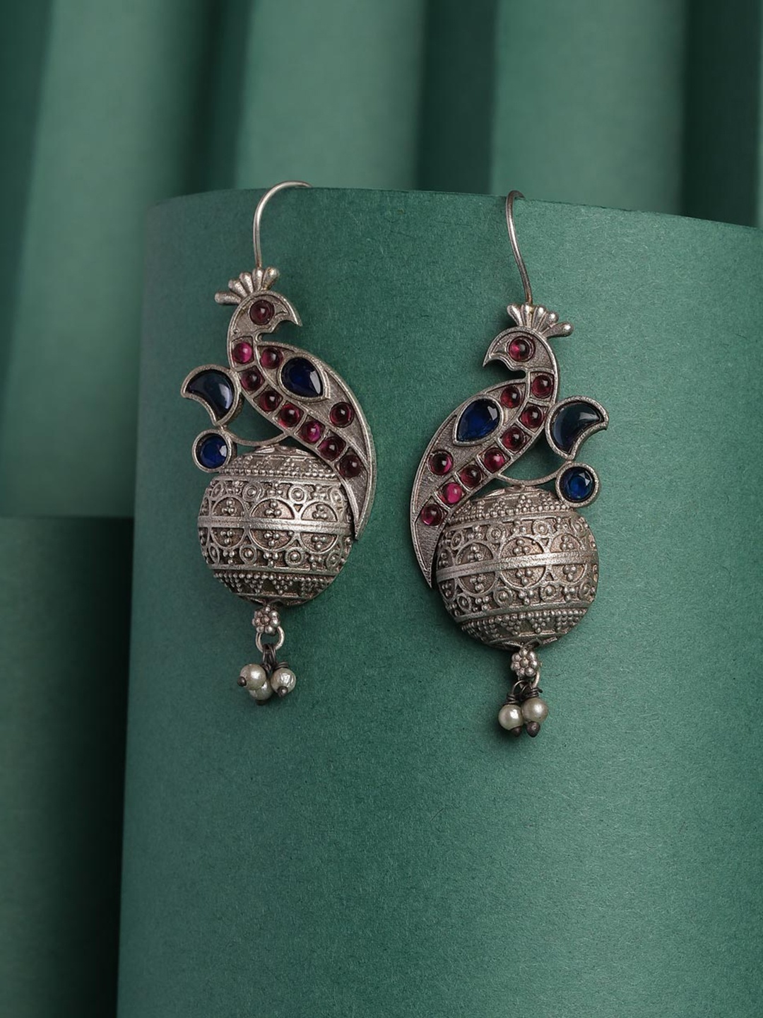

Fabindia Silver Contemporary Jhumkas