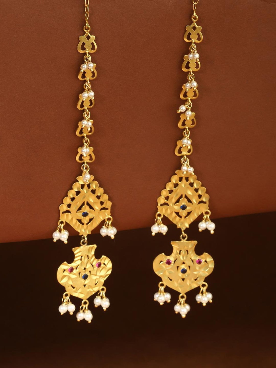 

Fabindia Gold-Plated Contemporary Drop Earrings