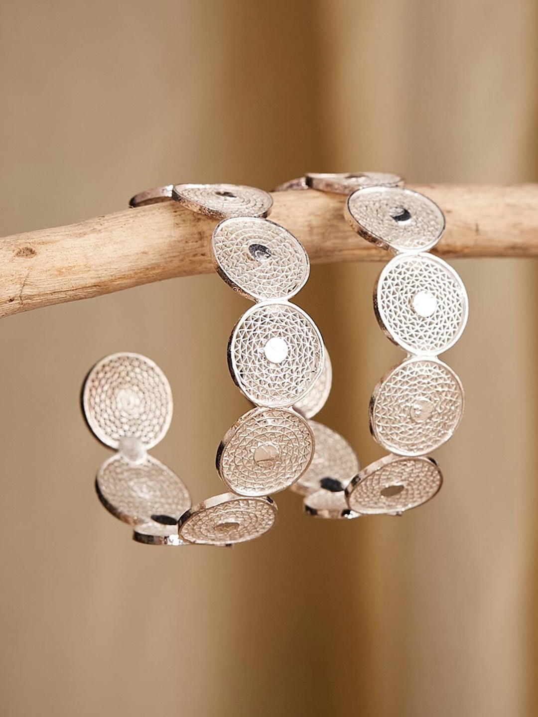 

Fabindia Contemporary Hoop Earrings, Silver
