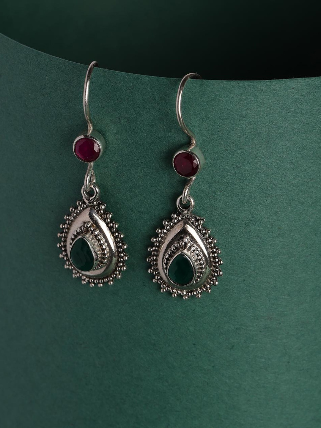 

Fabindia Teardrop Shaped Drop Earrings, Silver