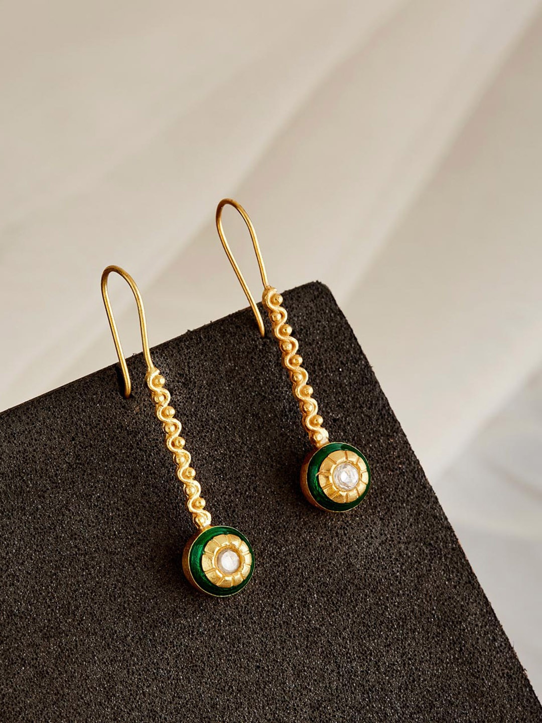 

Fabindia Contemporary Drop Earrings, Gold