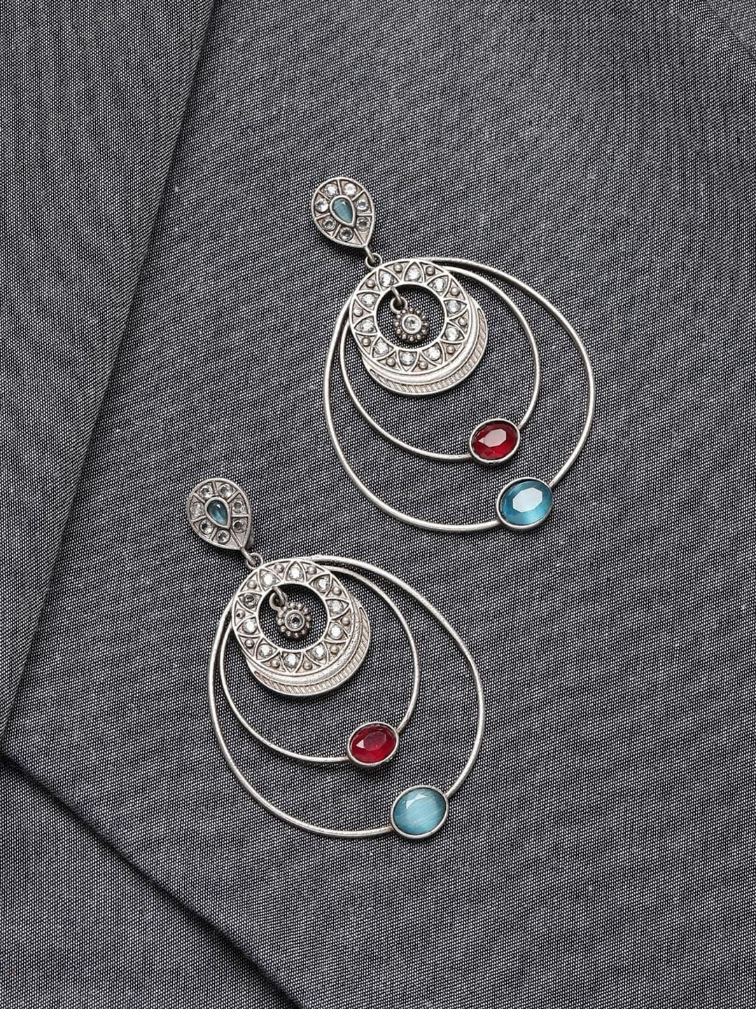

Fabindia Contemporary Chandbalis, Silver