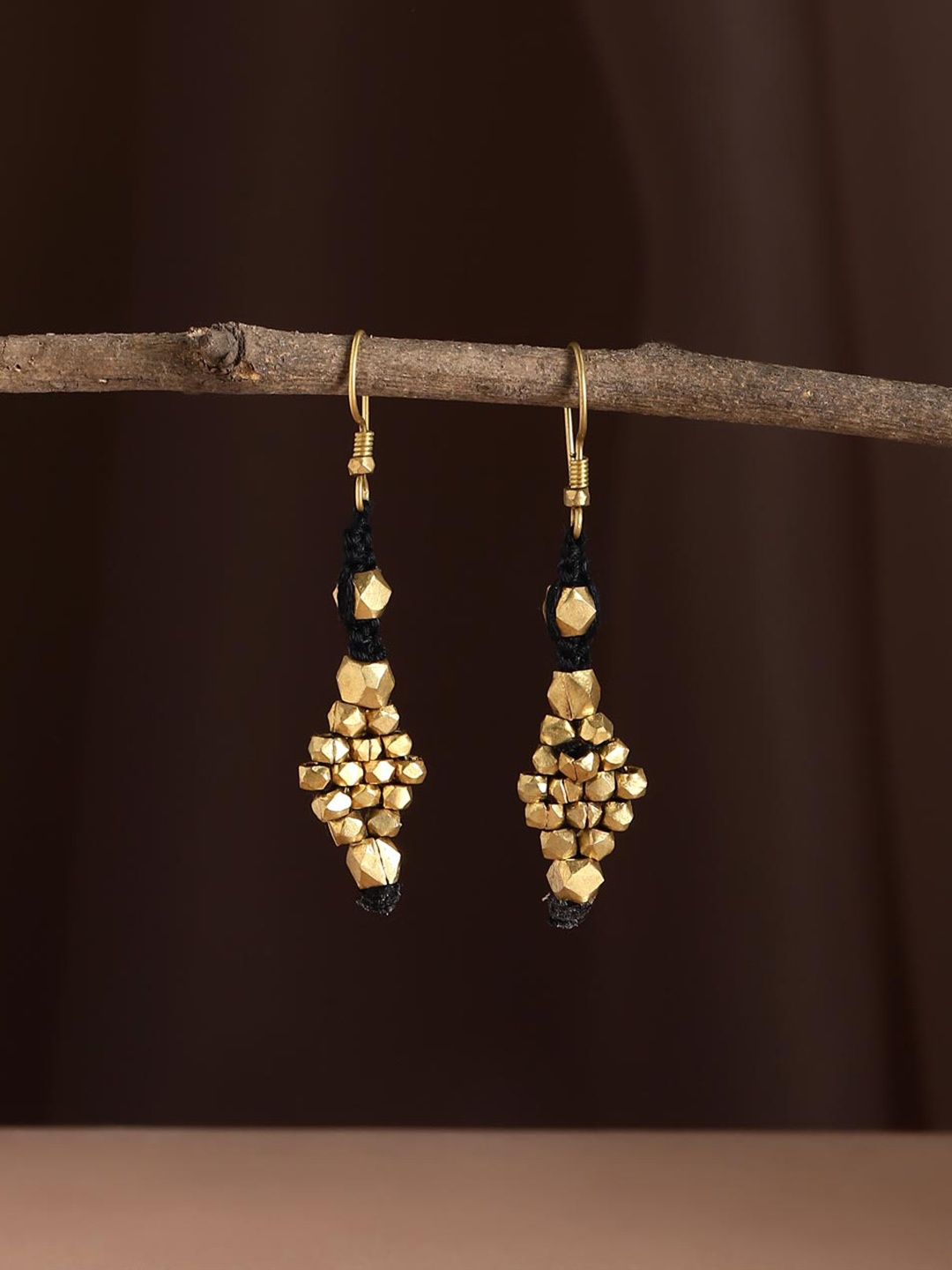 

Fabindia Contemporary Drop Earrings, Gold