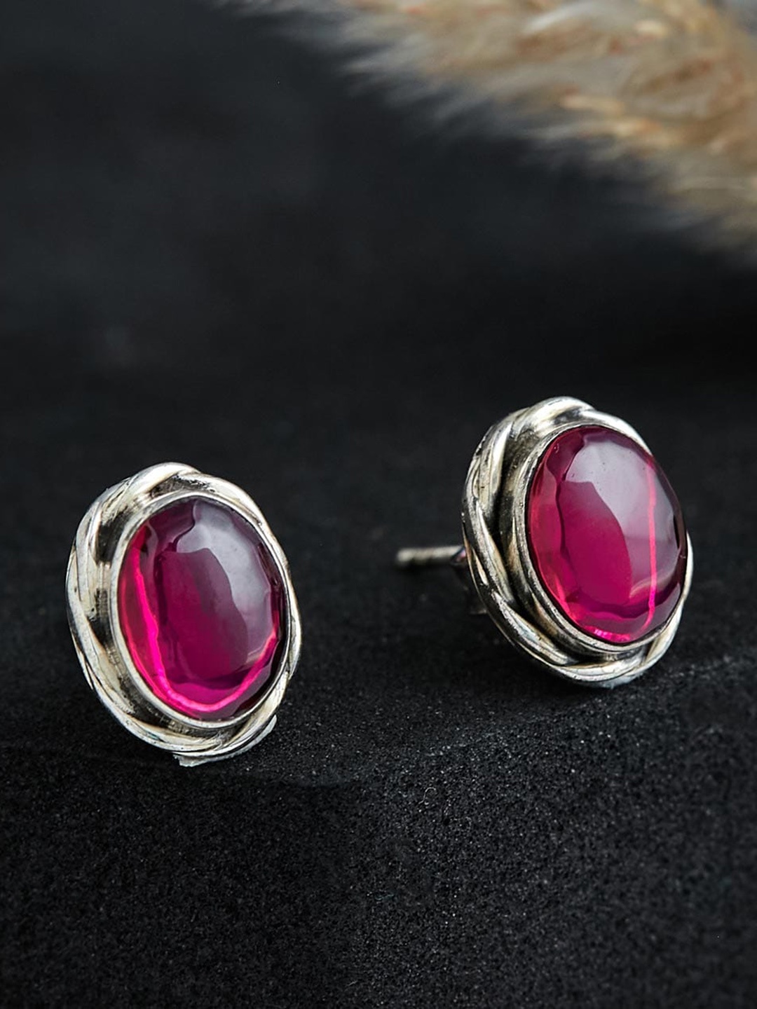

Fabindia Oval Silver Studs Earrings