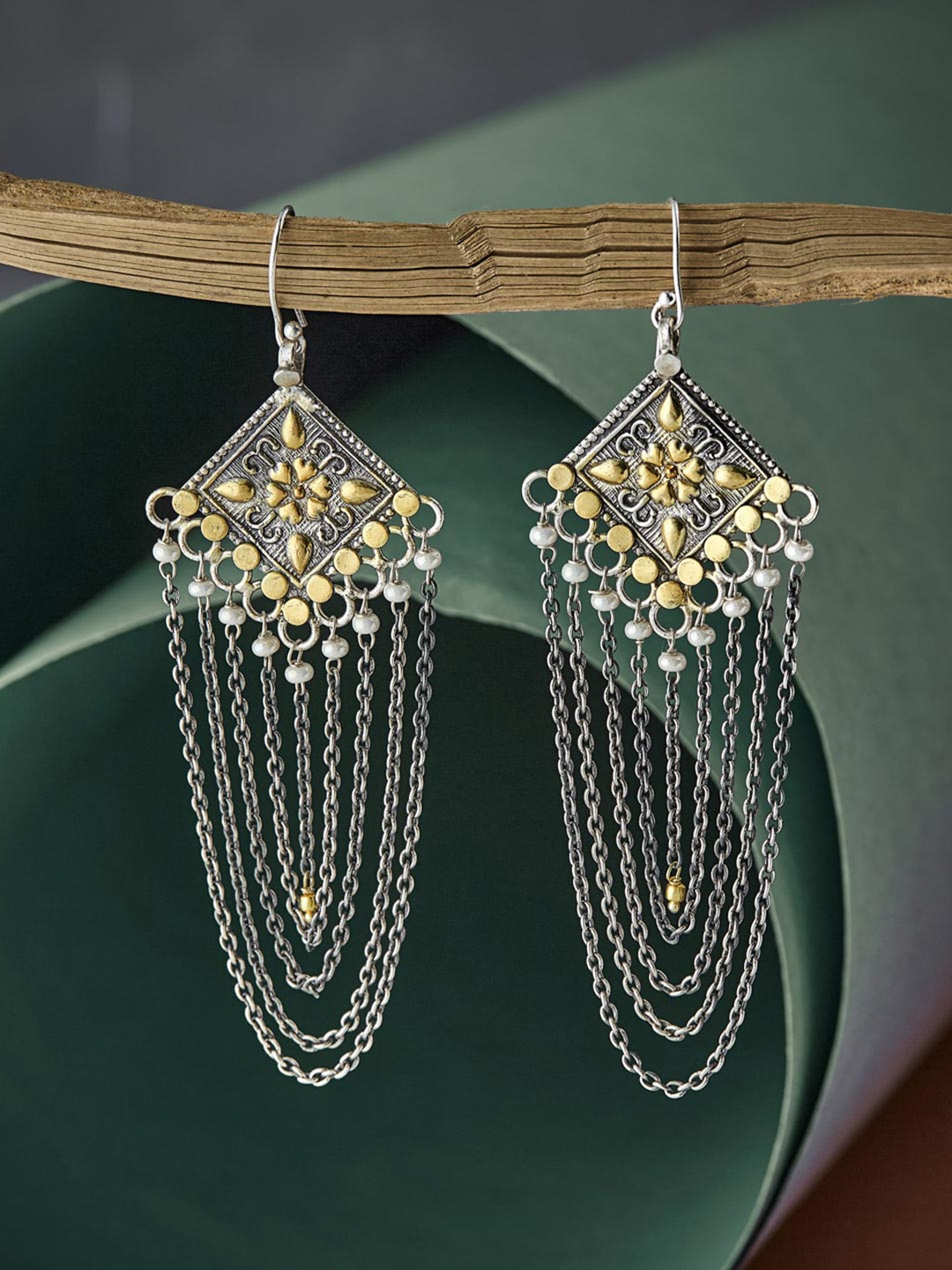 

Fabindia Silver Contemporary Drop Earrings