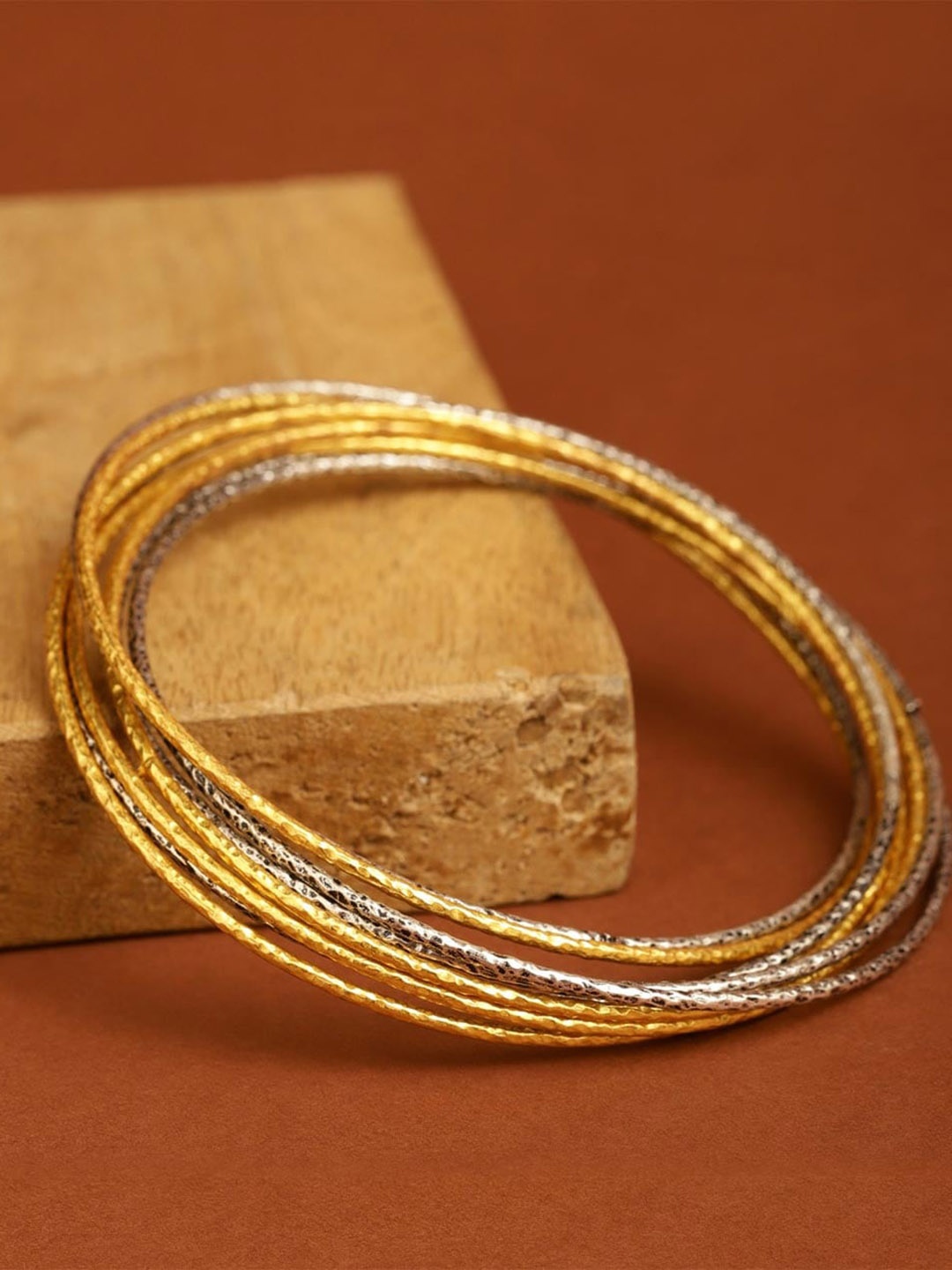 

Fabindia Set of 8 92.5 Sterling Silver Bangles
