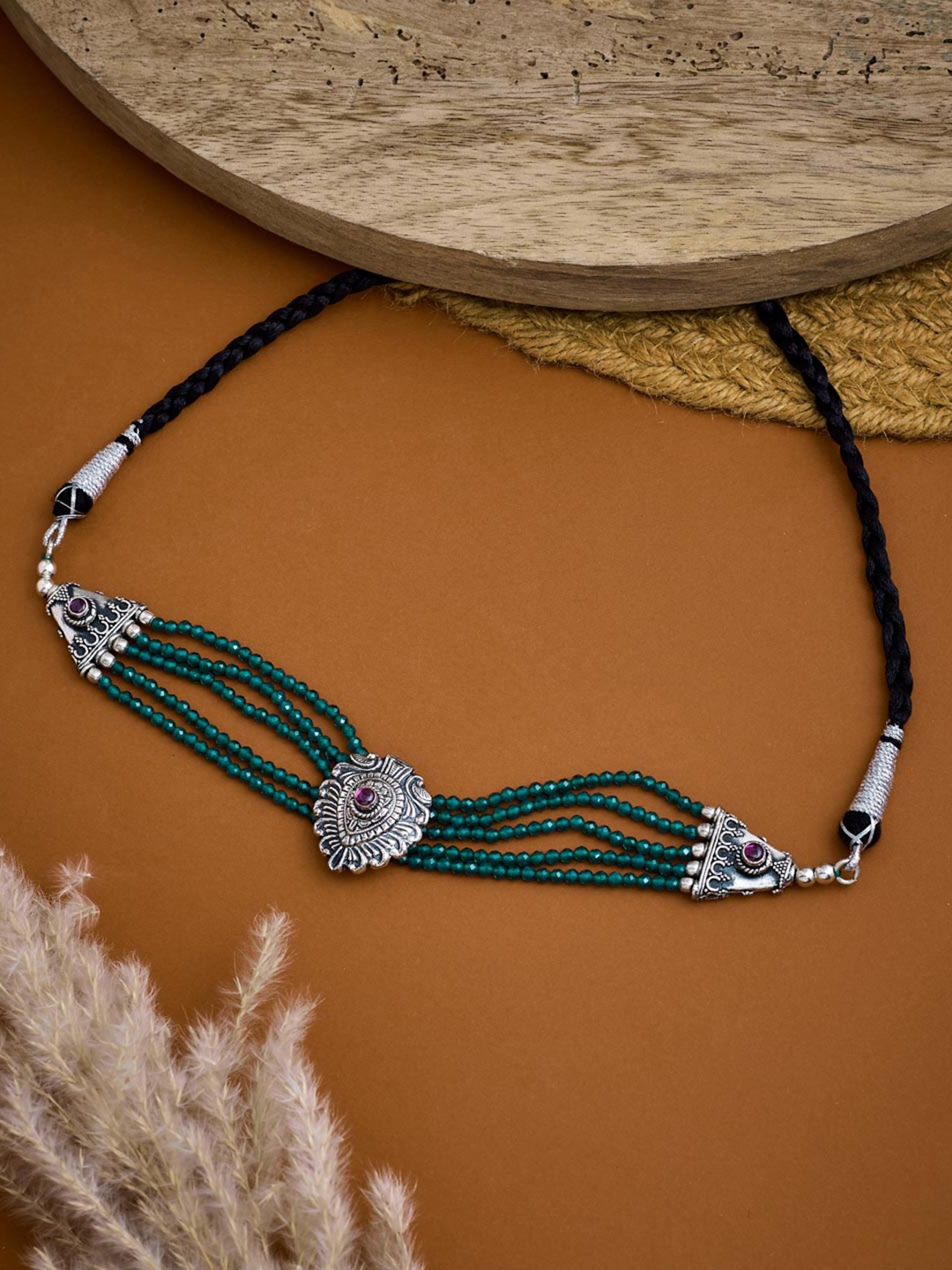 

Fabindia 92.5 Sterling Silver Oxidised Necklace