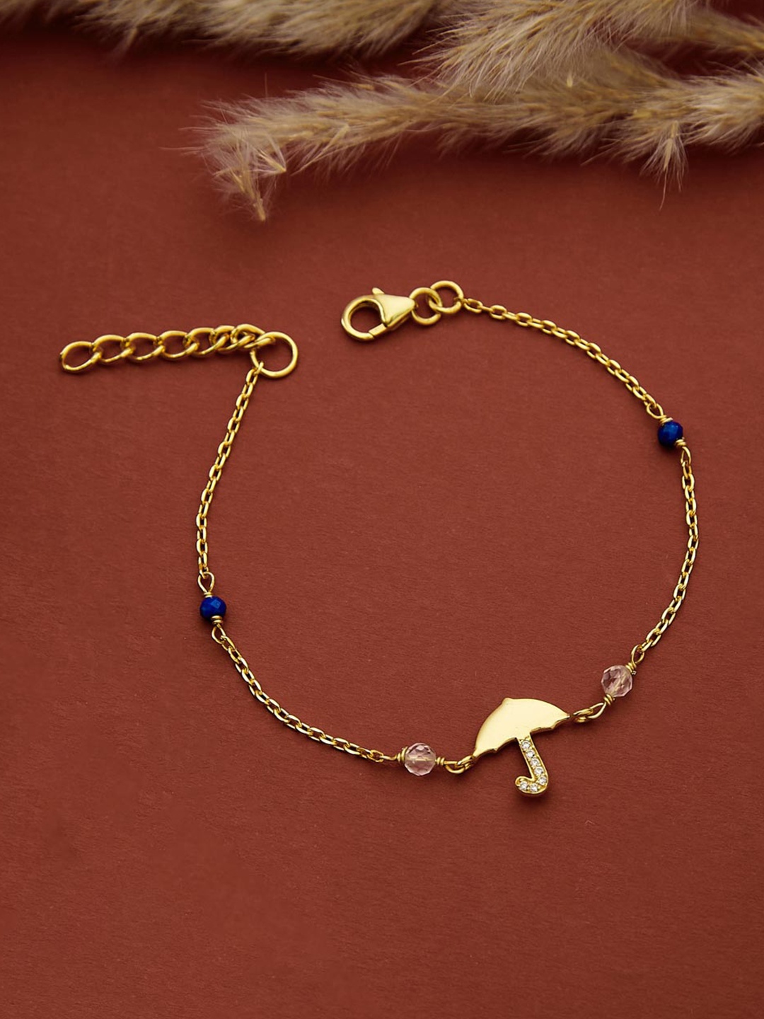

Fabindia Beaded Silver Link Bracelet, Gold