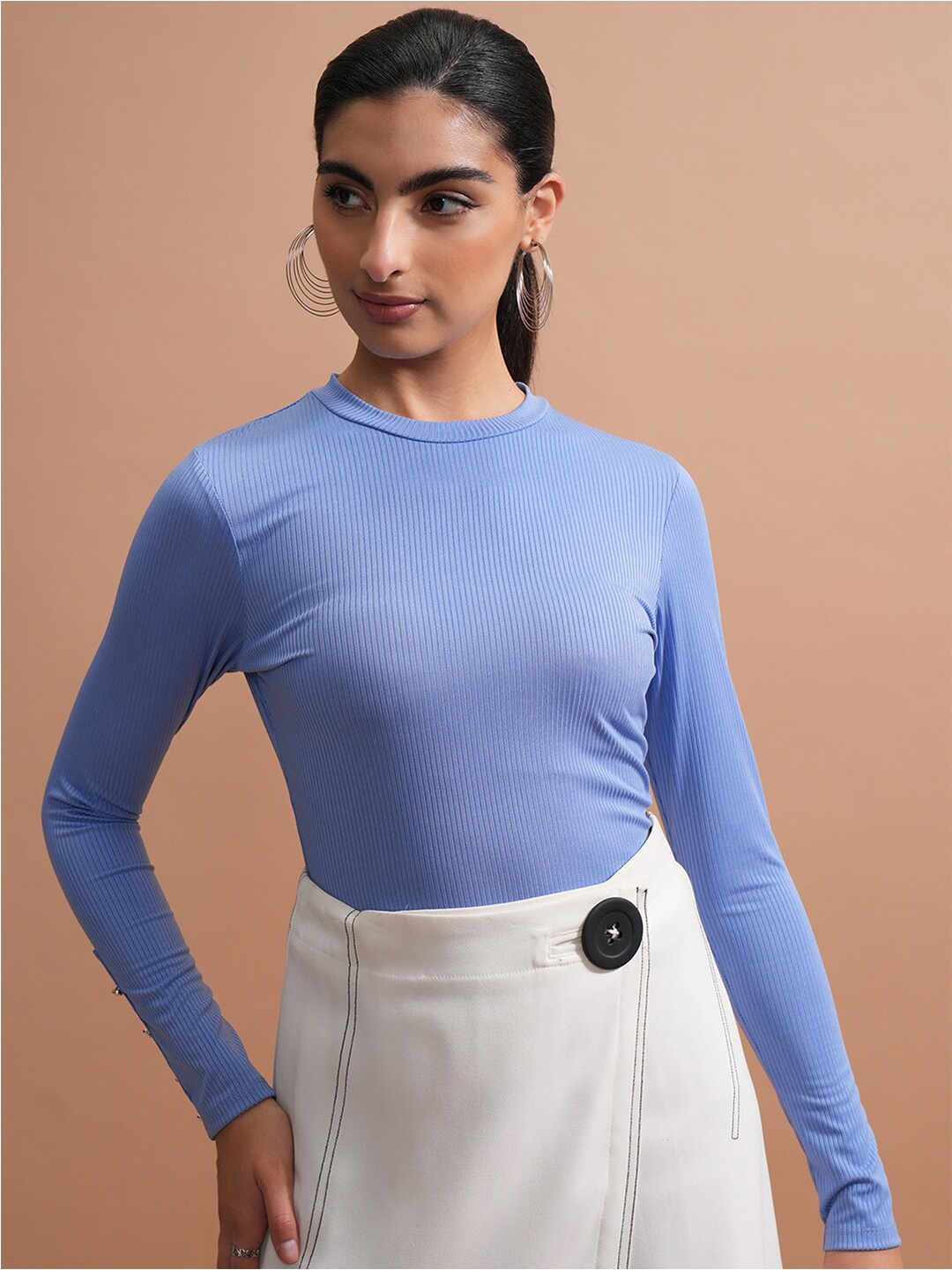 

Tokyo Talkies Crew Neck Long Sleeve Top, Blue