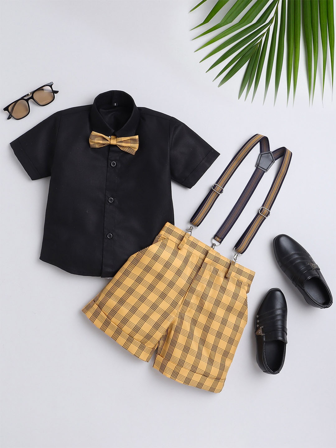 

Jeetethnics Boys Shirt With Shorts, Yellow