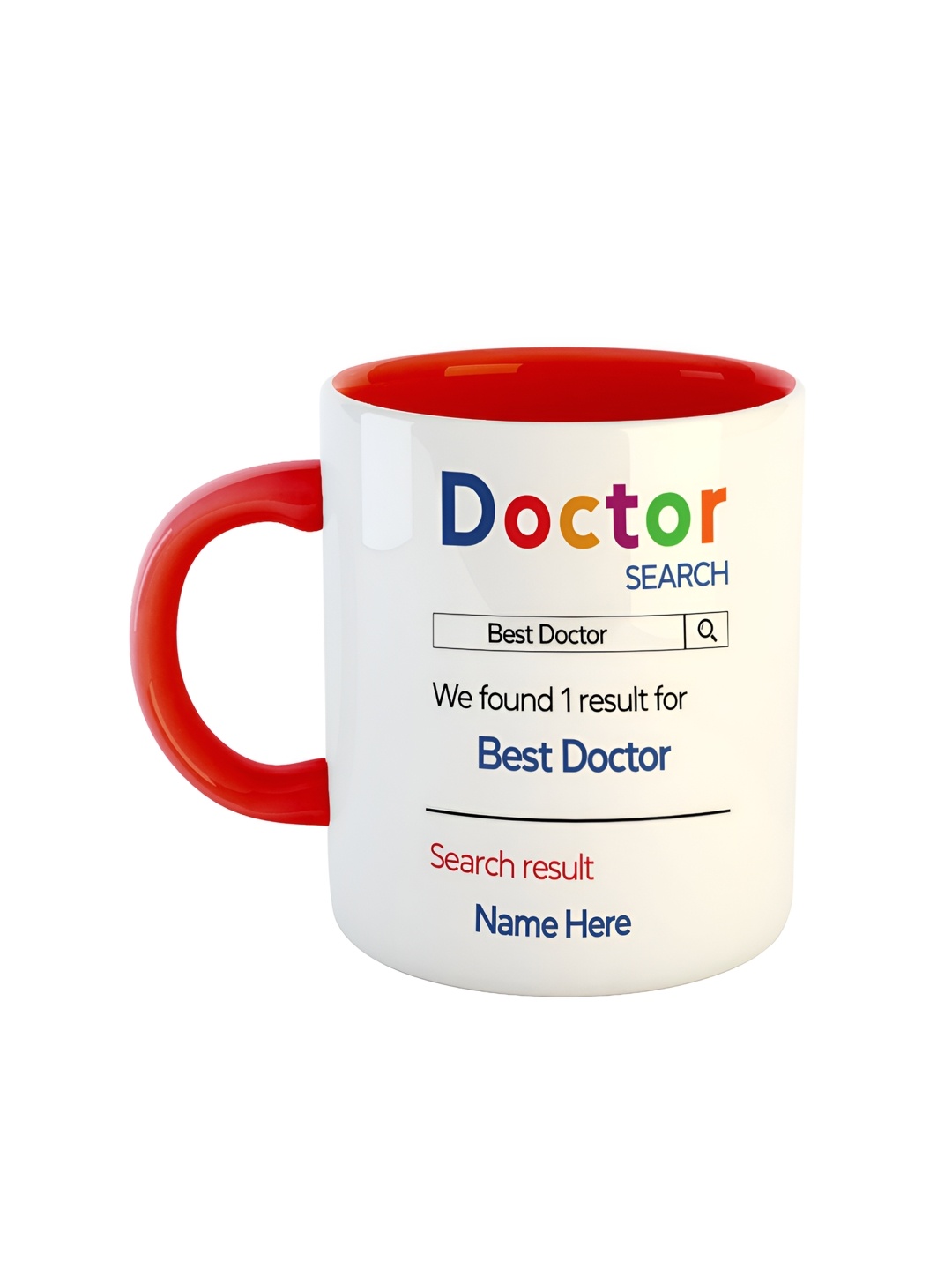 

ARTBUG Red Printed Ceramic Glossy Core Set of Cups and Mugs
