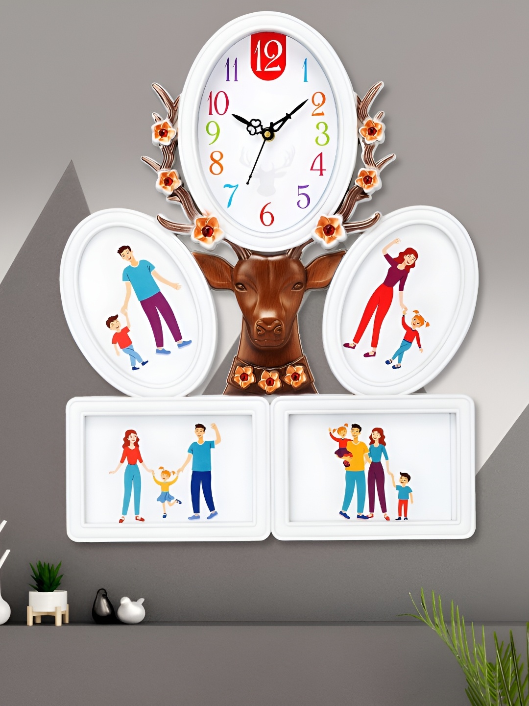 

Attractionz White & White Wall Clock