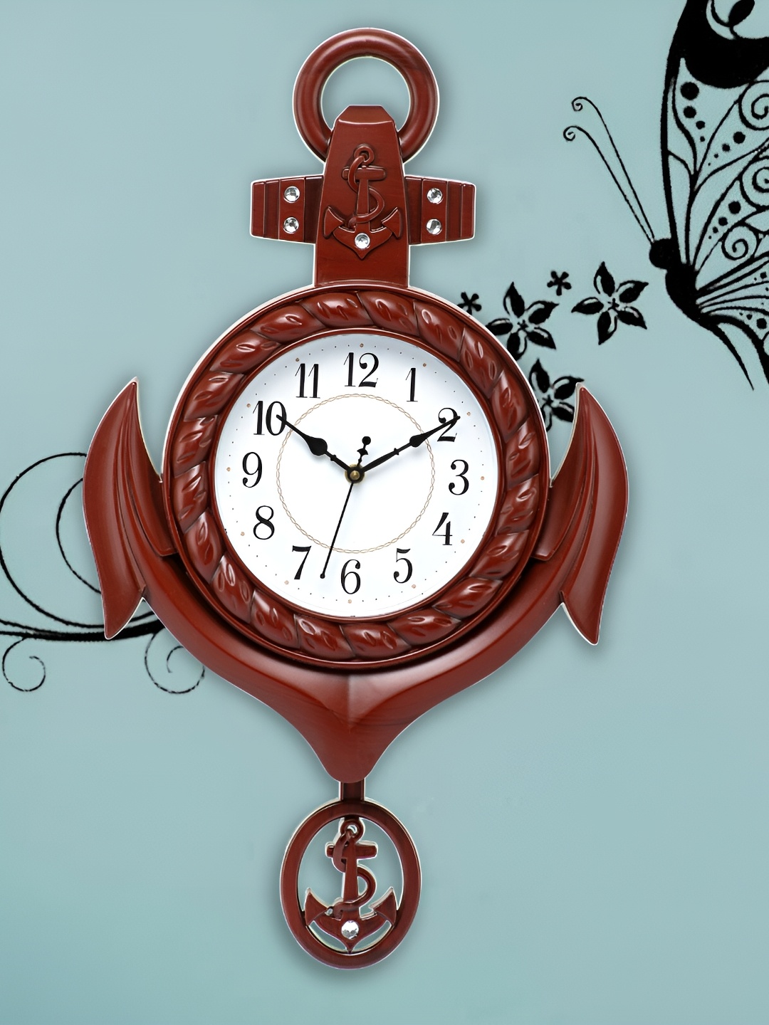 

Attractionz Multicoloured & White Wall Clock, Multi