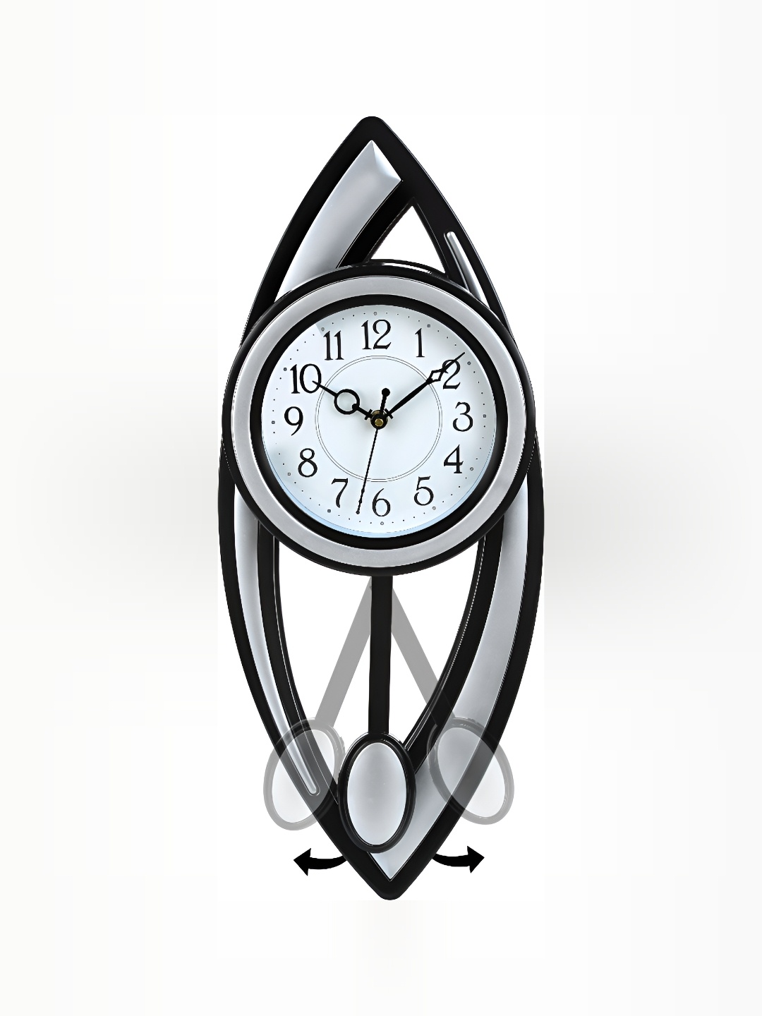 

Attractionz Silver-Toned & Beige Wall Clock
