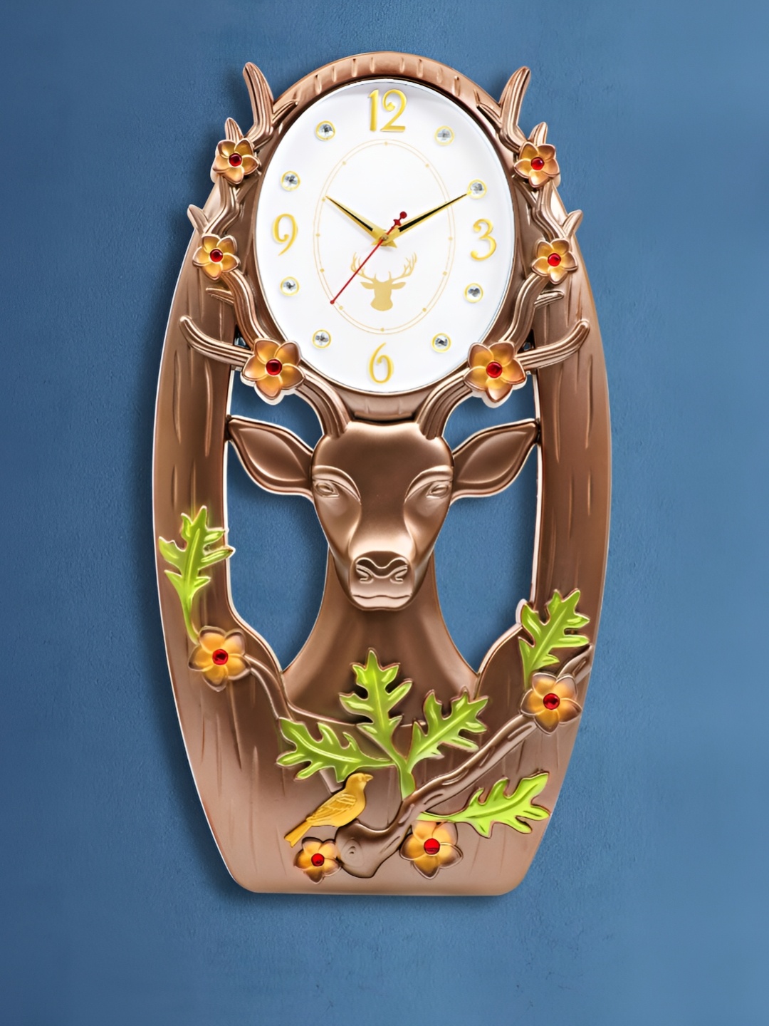 

Attractionz Multicoloured & White Wall Clock, Multi