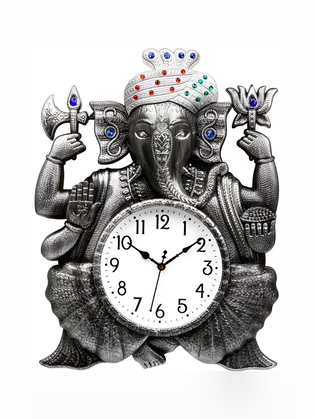 

Attractionz Silver-Toned & Brown Wall Clock