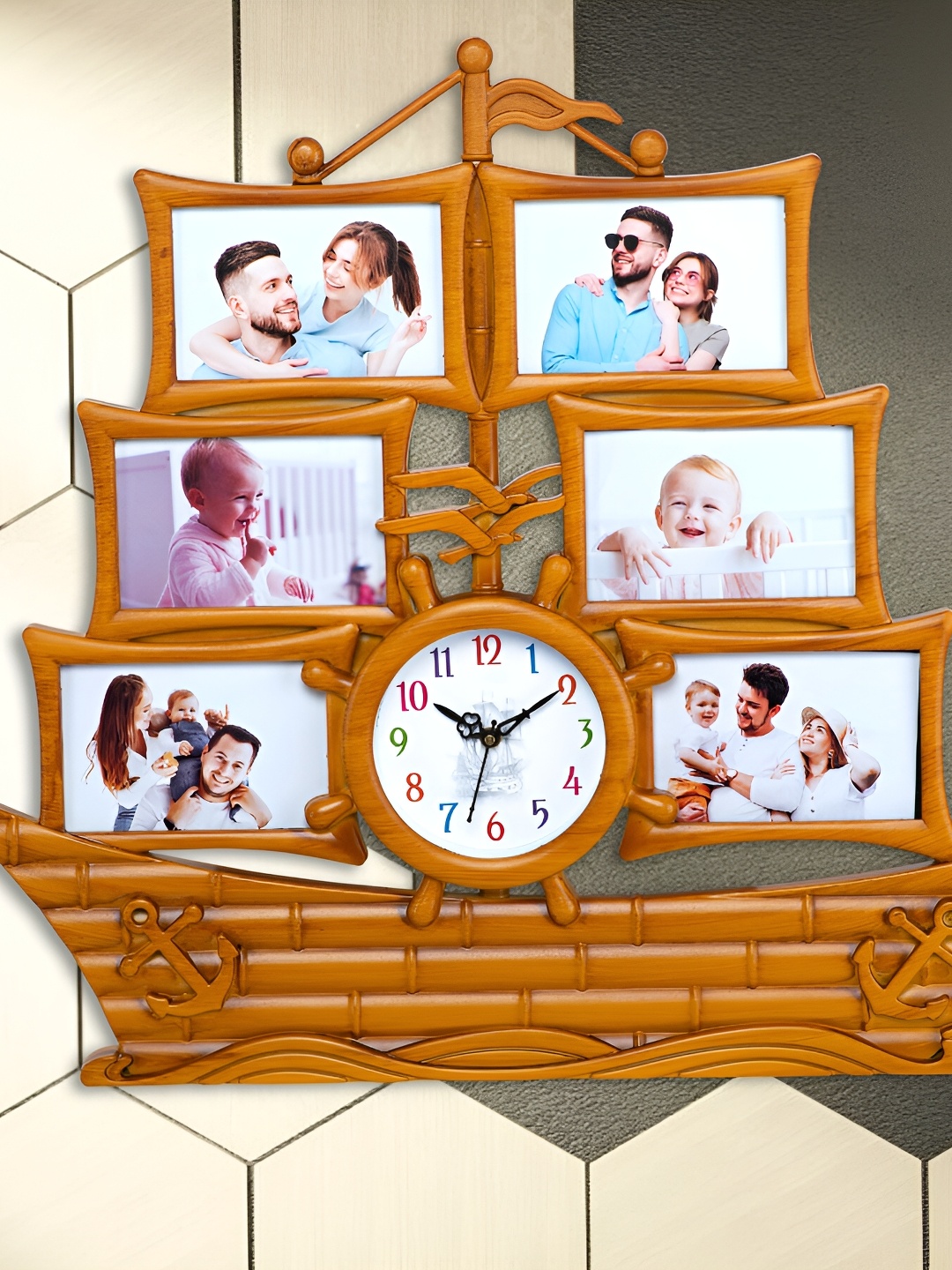 

Attractionz Beige & White Wall Clock