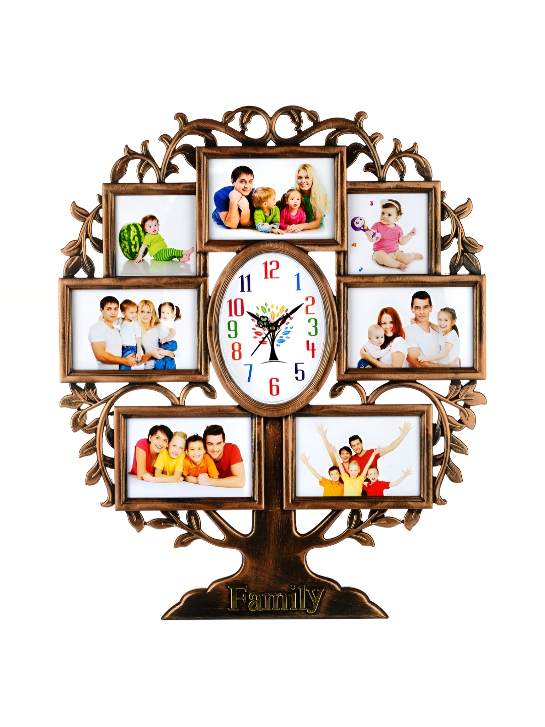 

Attractionz Multicoloured & White Wall Clock, Multi