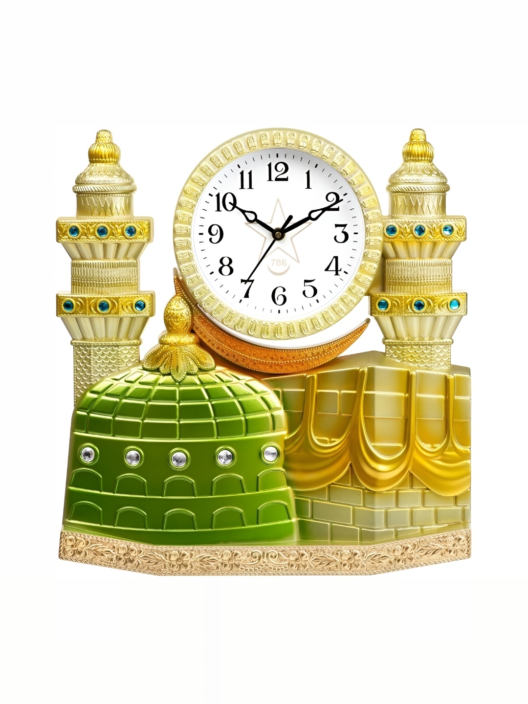 

Attractionz Gold-Toned & White Wall Clock