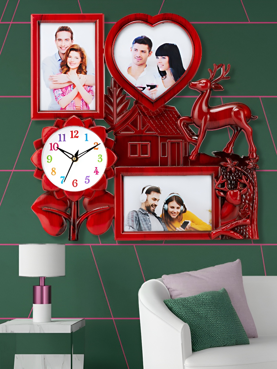 

Attractionz Red & White Wall Clock