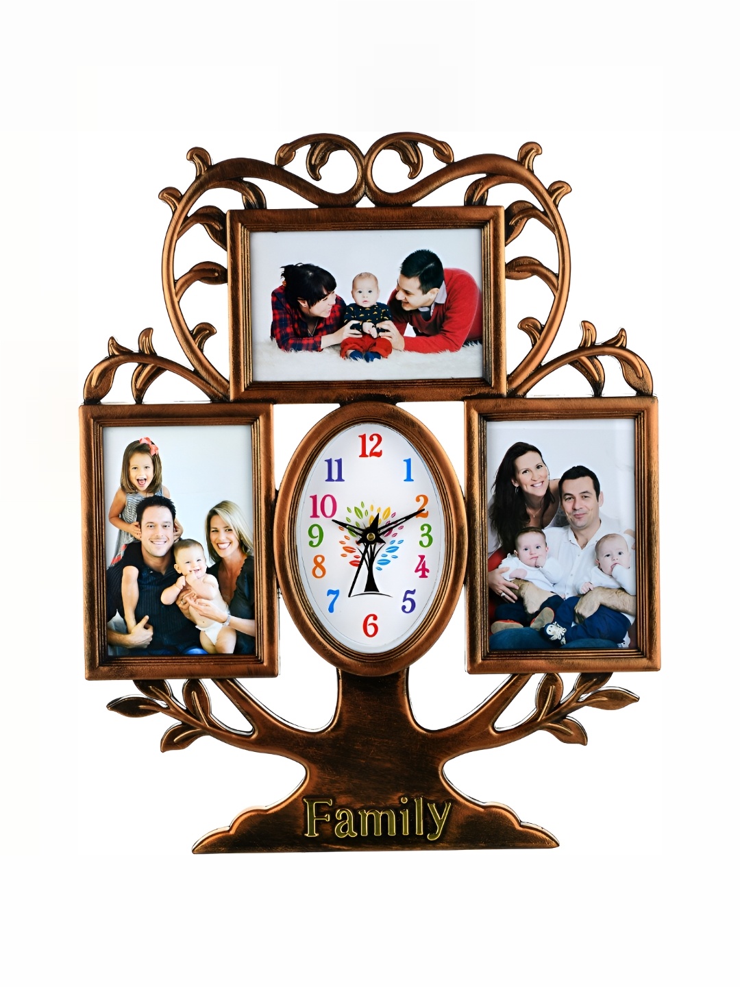 

Attractionz Multicoloured & Beige Wall Clock, Multi