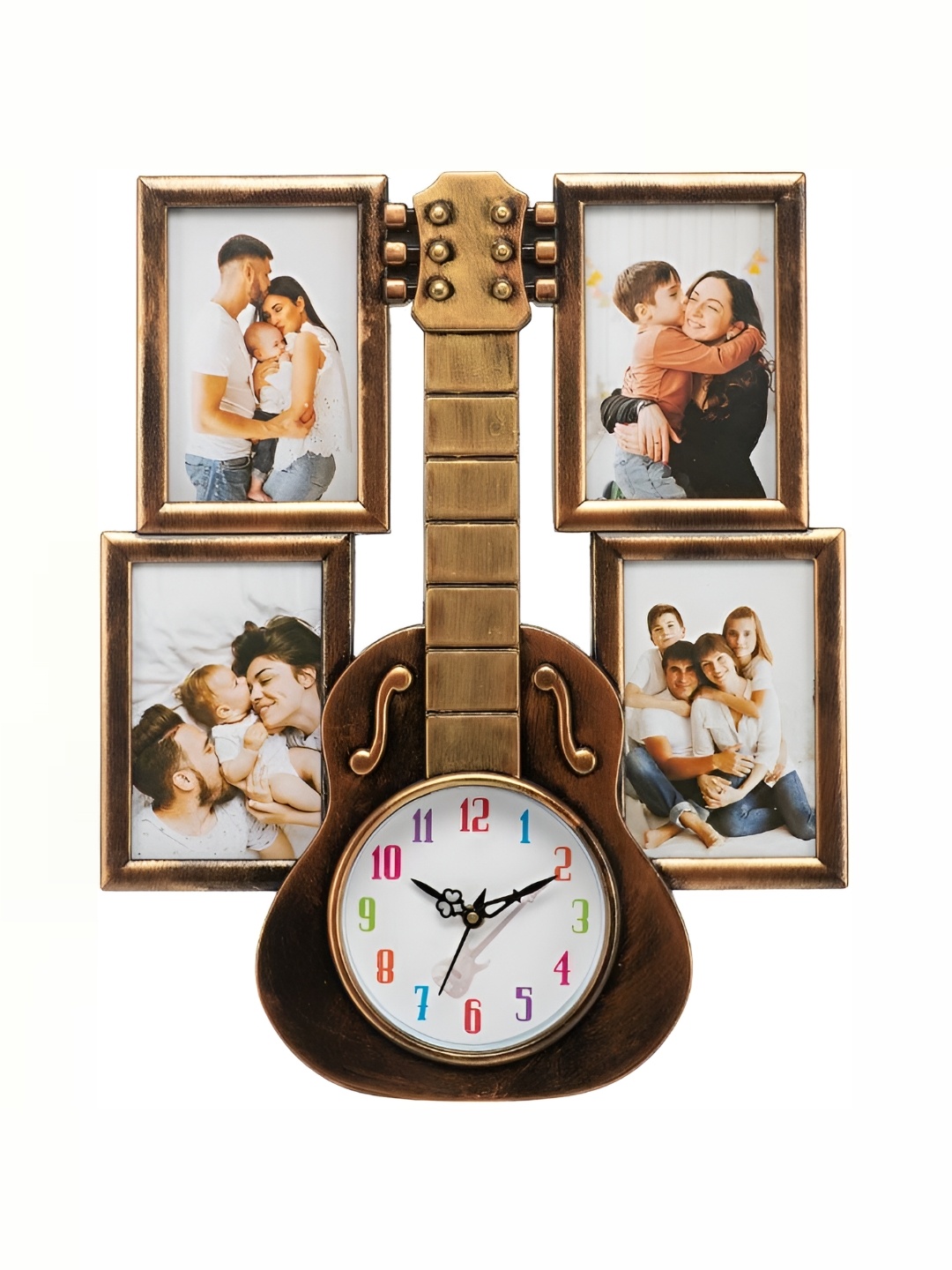 

Attractionz Multicoloured & White Wall Clock, Multi