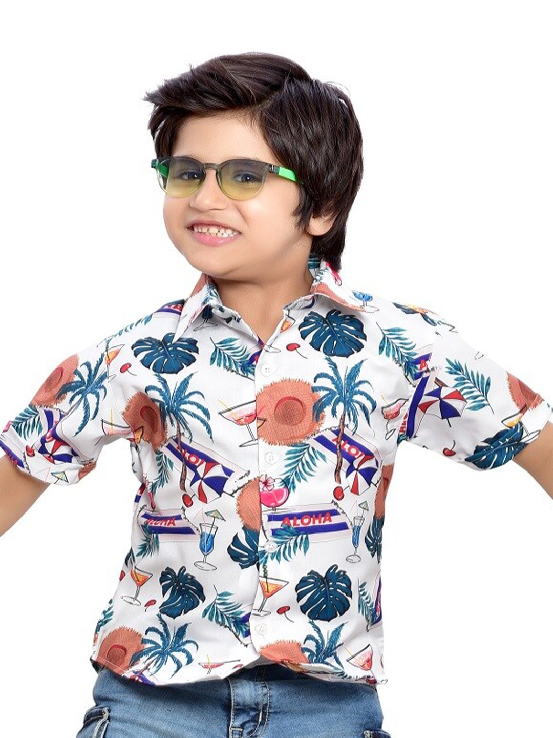 

BAESD Boys Comfort Floral Printed Casual Shirt, Multi