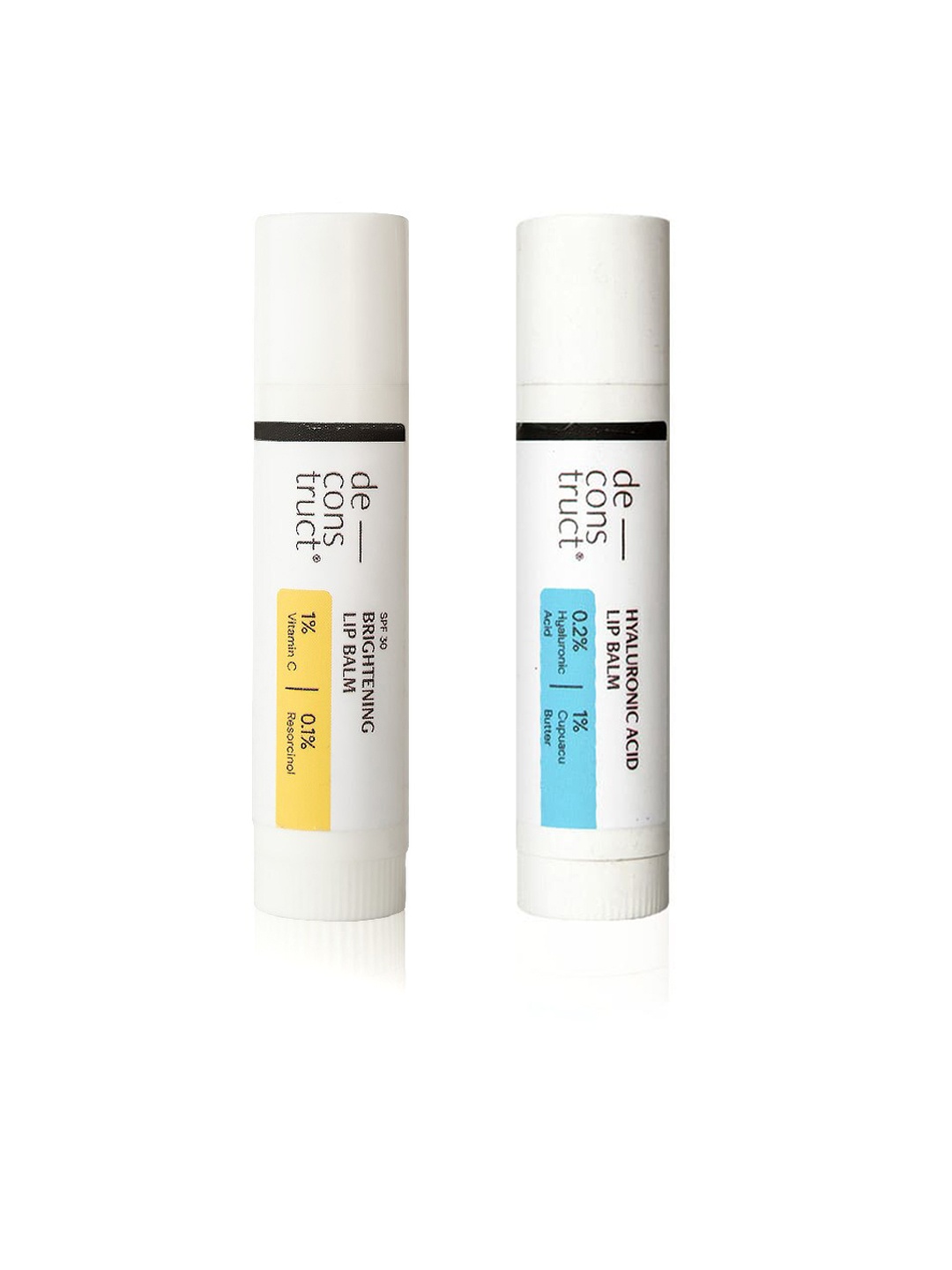 

deconstruct Bright & Hydrate Lip Duo - Brightening Lip Balm + Hyaluronic Acid Lip Balm, White