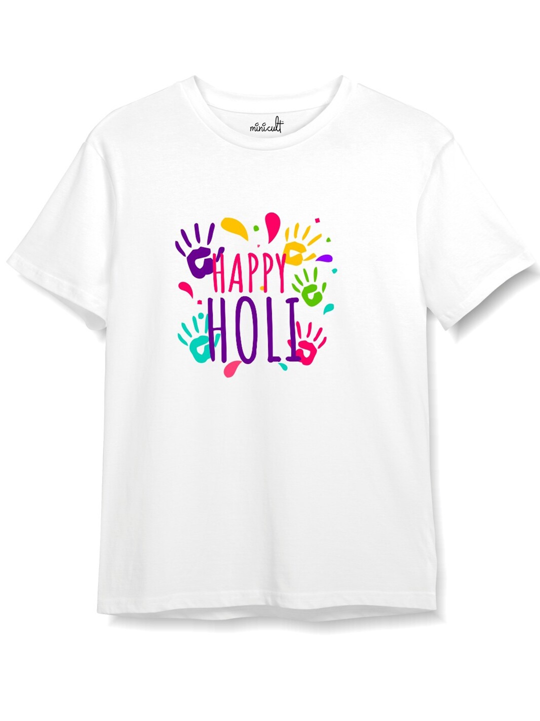 

Minicult Kids Typography Printed Round Neck Cotton T-shirt, White