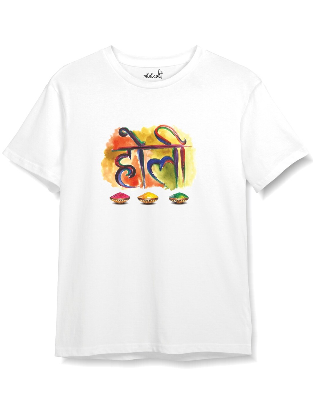 

Minicult Kids Typography Printed Round Neck Cotton T-shirt, White