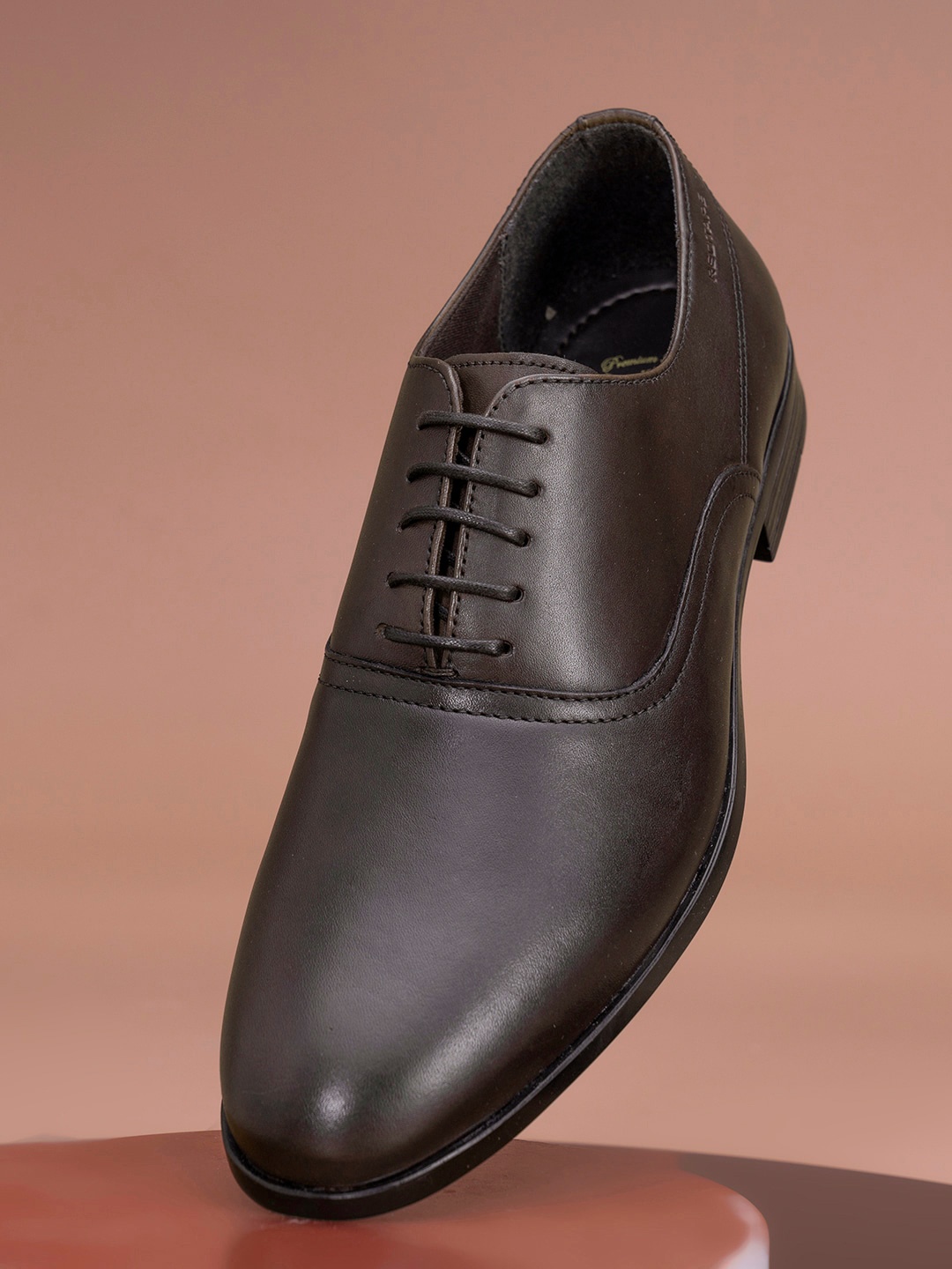 

Red Tape Men Textured Formal Oxfords, Brown