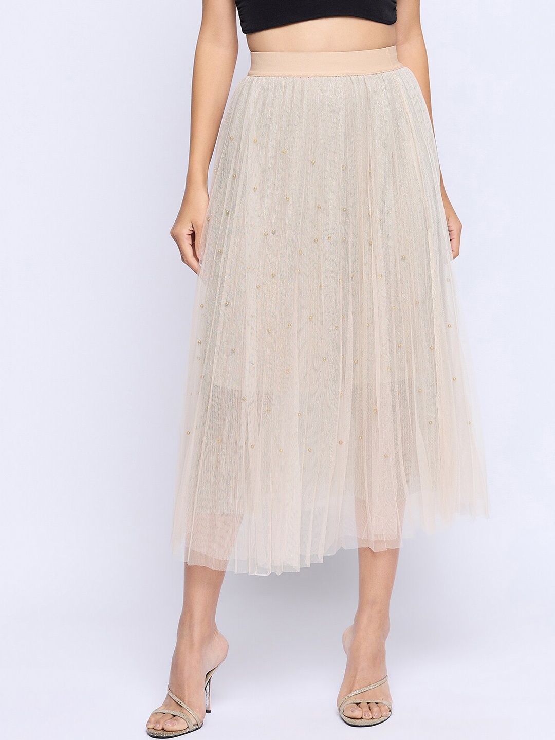 

Camey A-line Knee-Length Skirts, Cream