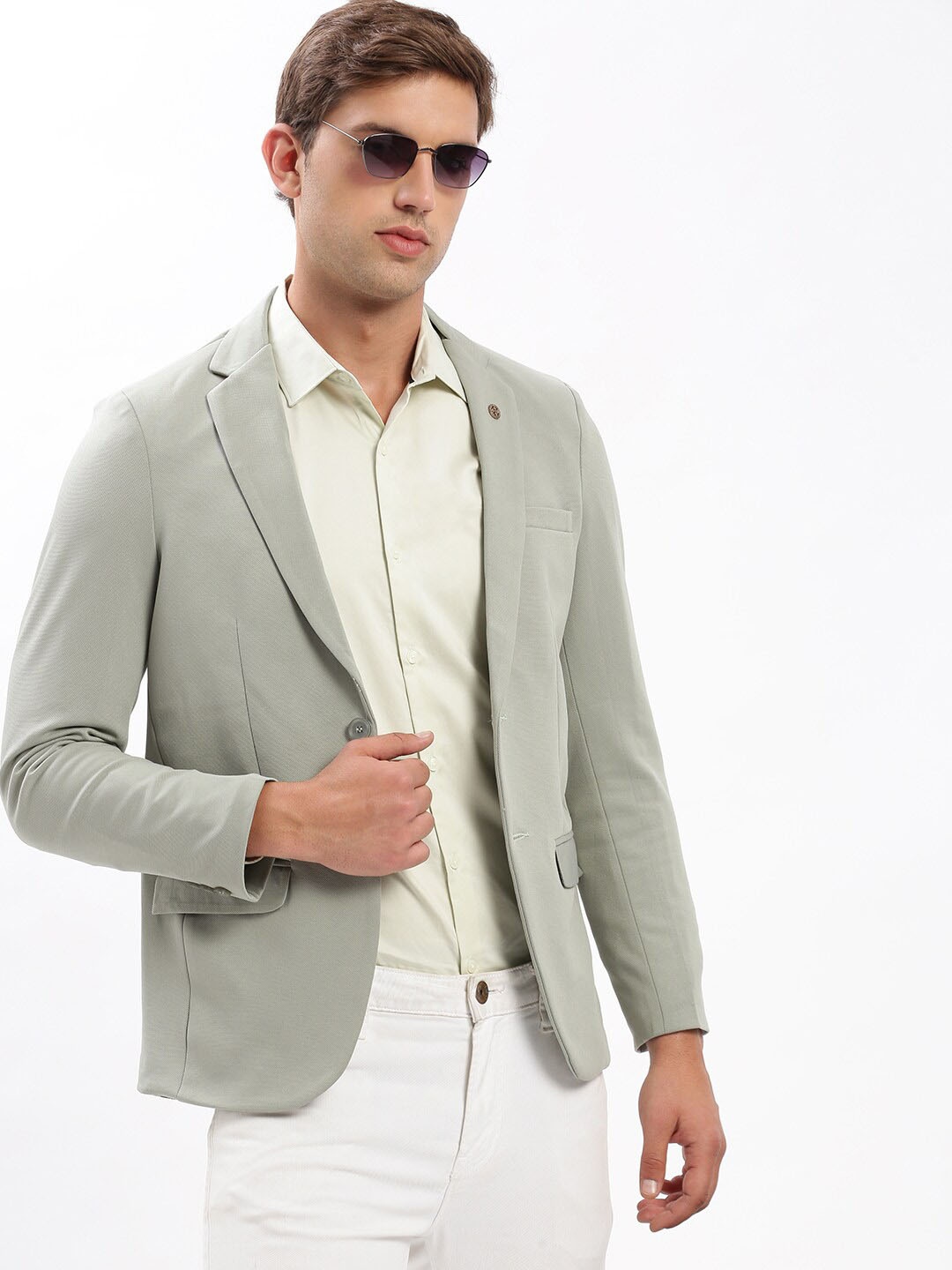 

SHOWOFF Slim-Fit Single Breasted Blazer, Olive