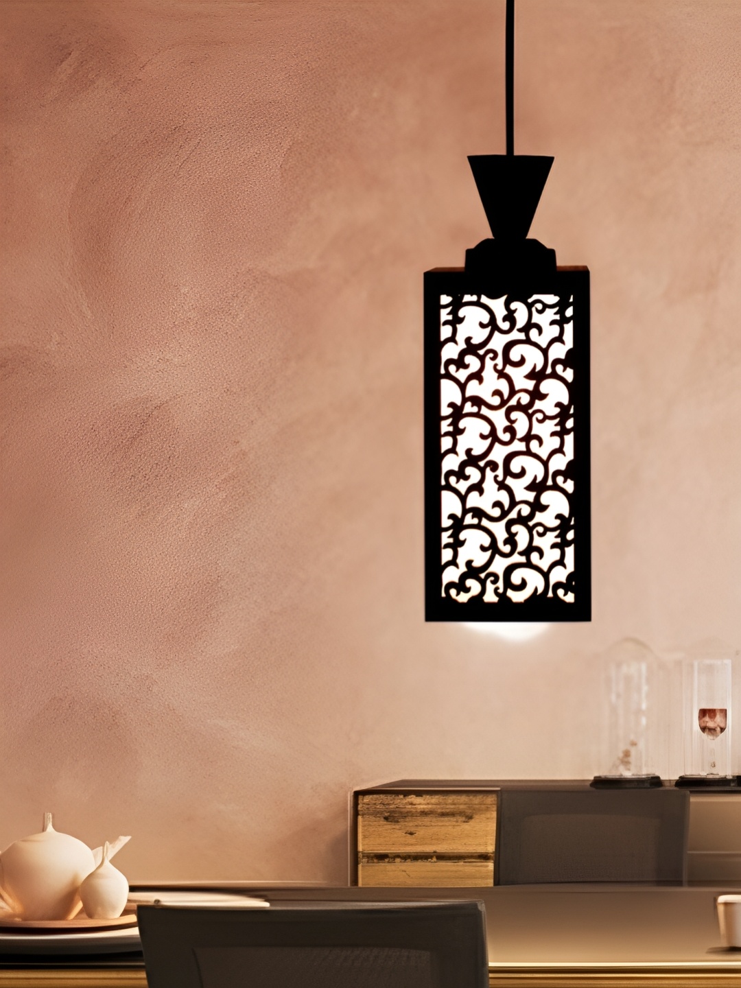 

Afast Brown Contemporary Textured Ceiling Lamp