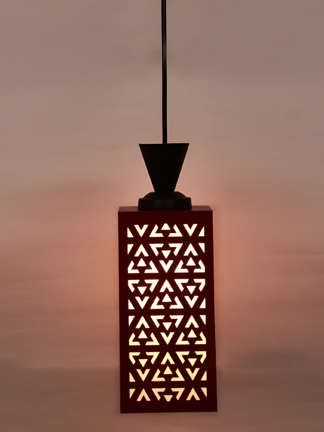 

Afast Red Textured Wooden Contemporary Ceiling Lamp