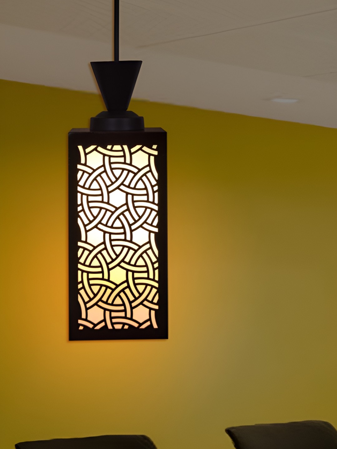 

Afast Brown & White Textured Wooden Ceiling Lamp