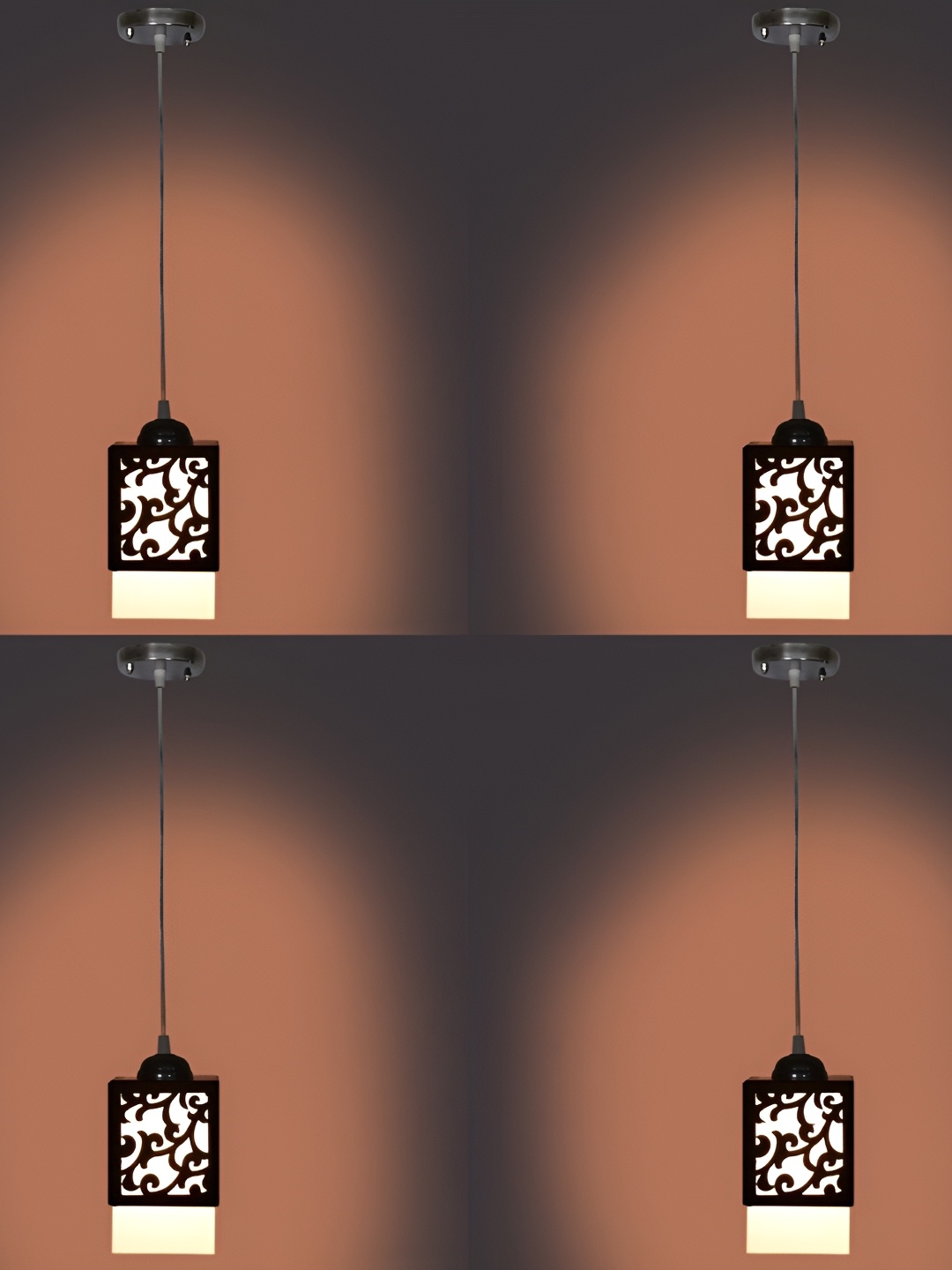 

Afast Black & White Textured Traditional Hanging Ceiling Lamp