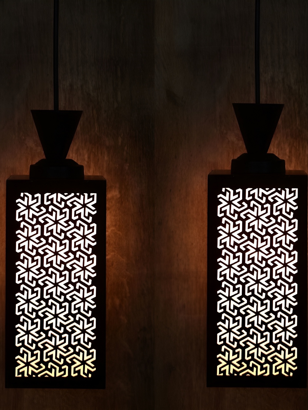 

Afast Brown Wooden Rectangle Contemporary Ceiling Lamp