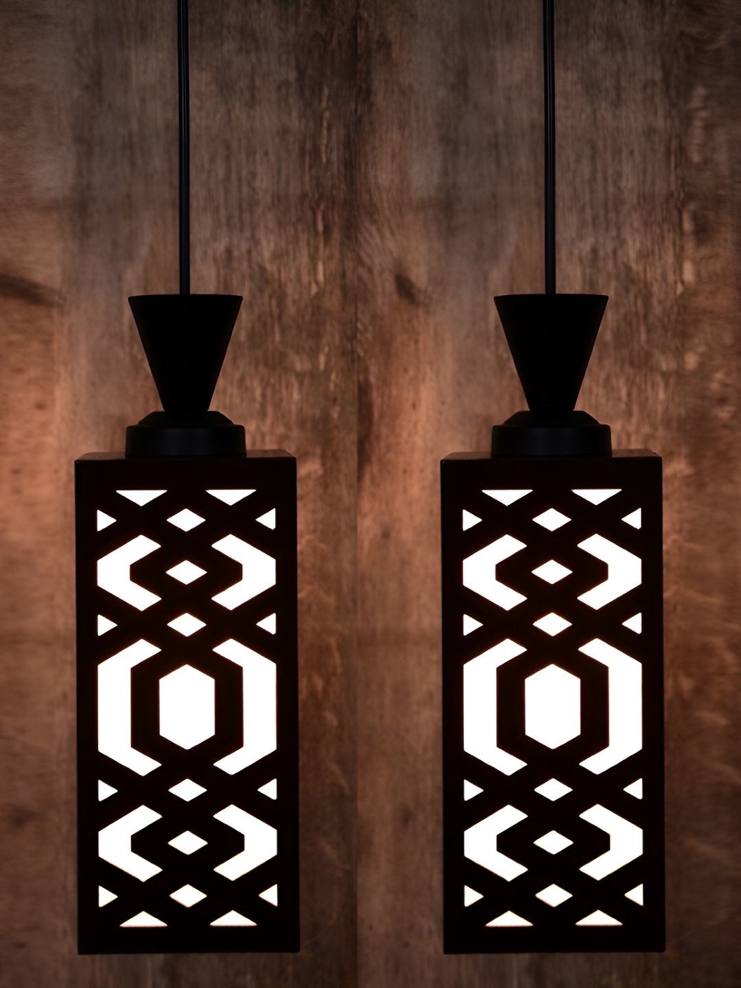 

Afast Brown Wooden Rectangle Contemporary Ceiling Lamp